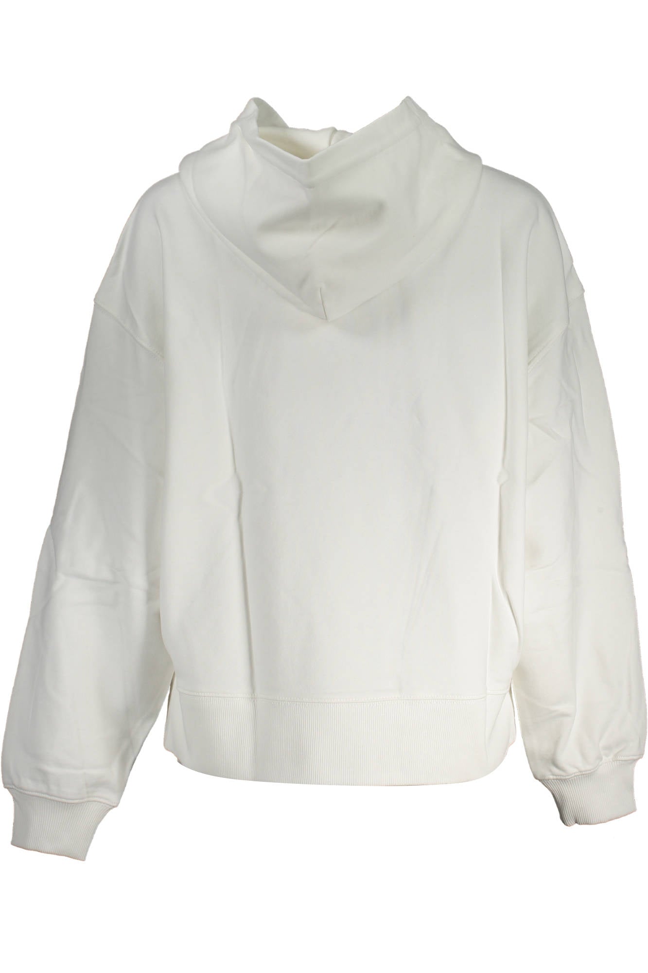J20J220434_BIANCO_YAF – Damenpullover Weiß: Nachhaltiges Langarm-Sweatshirt mit Kapuze – Größe: XS, M, L, XL, S – Farbe: Bianco