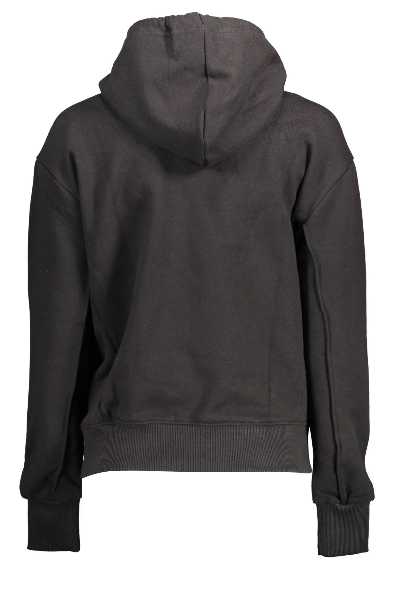J20J217733_NERO_BEH – Damen Schwarzer Kapuzenpullover mit Taschen und Logodruck – Größe: XL – Farbe: Nero