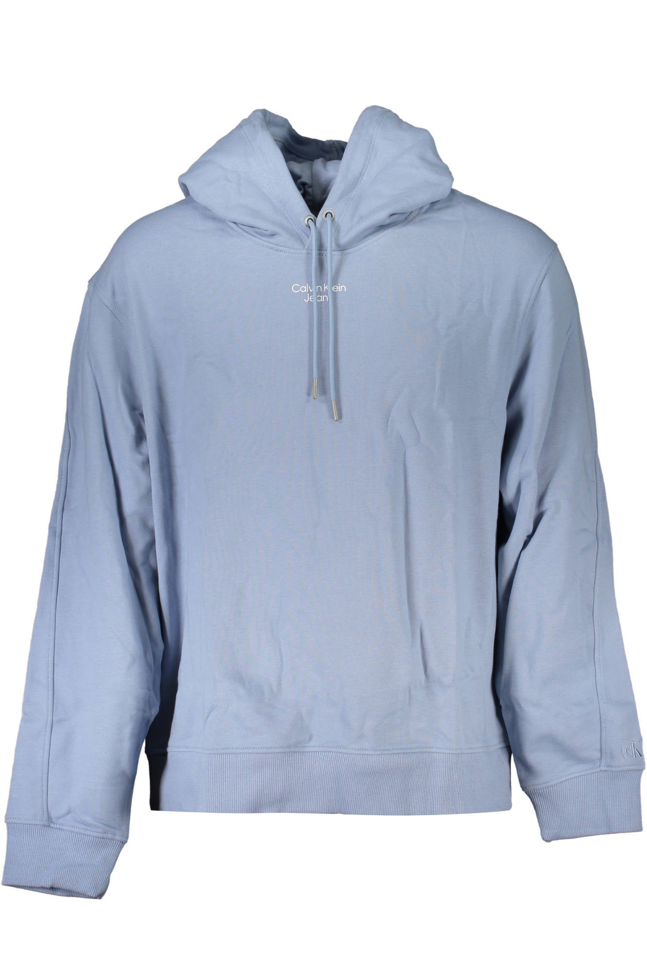 J30J320604_AZZURRO_DAR – Stylisches Herren-Sweatshirt: Blau, Kapuzenpullover mit Print-Design – Größe: 2XL – Farbe: Azzurro