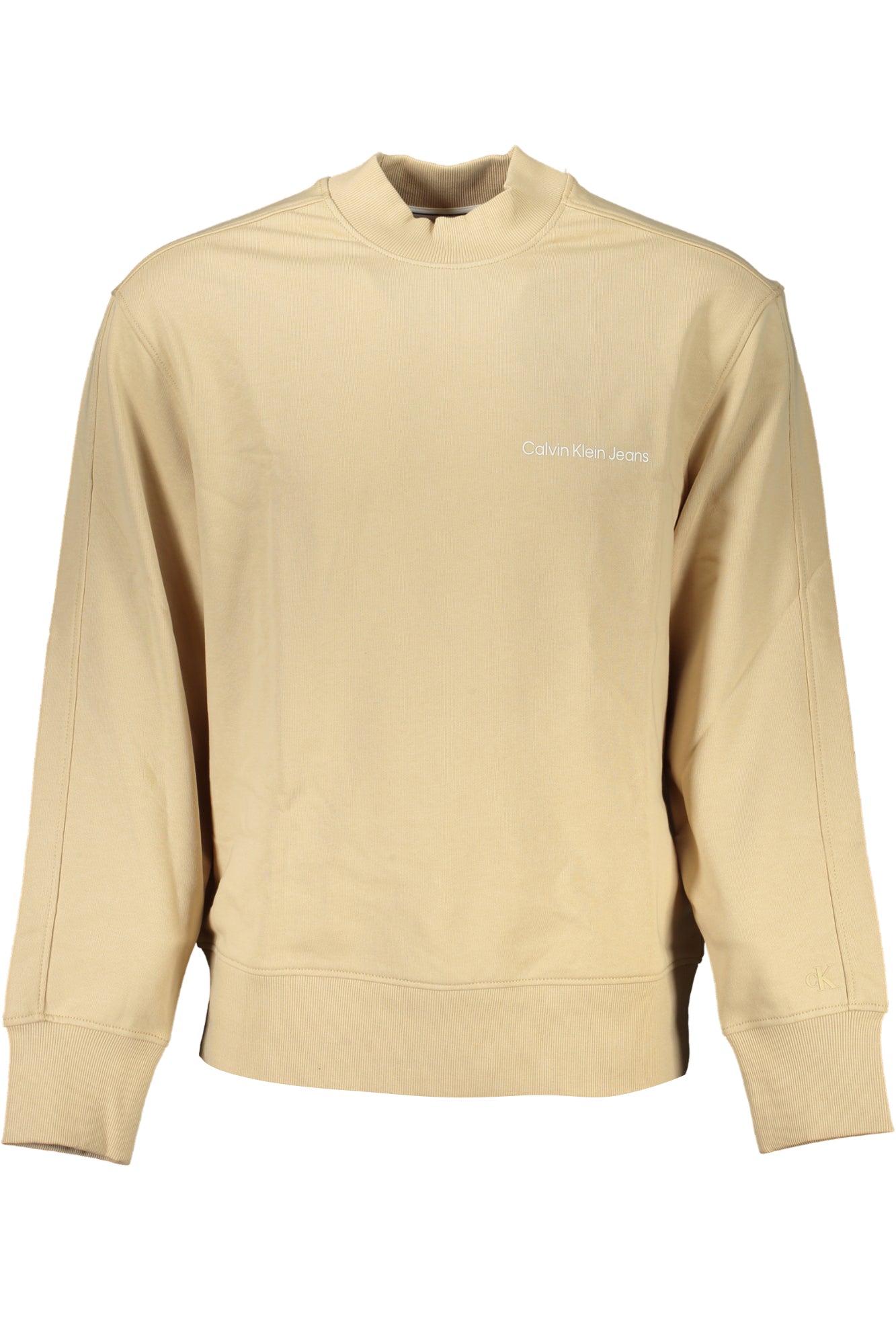 J30J324621_BEAAT – CALVIN KLEIN FELPA SENZA ZIP UOMO BEIGE – Größe: S, M, L, XL, 2XL – Farbe: Beige