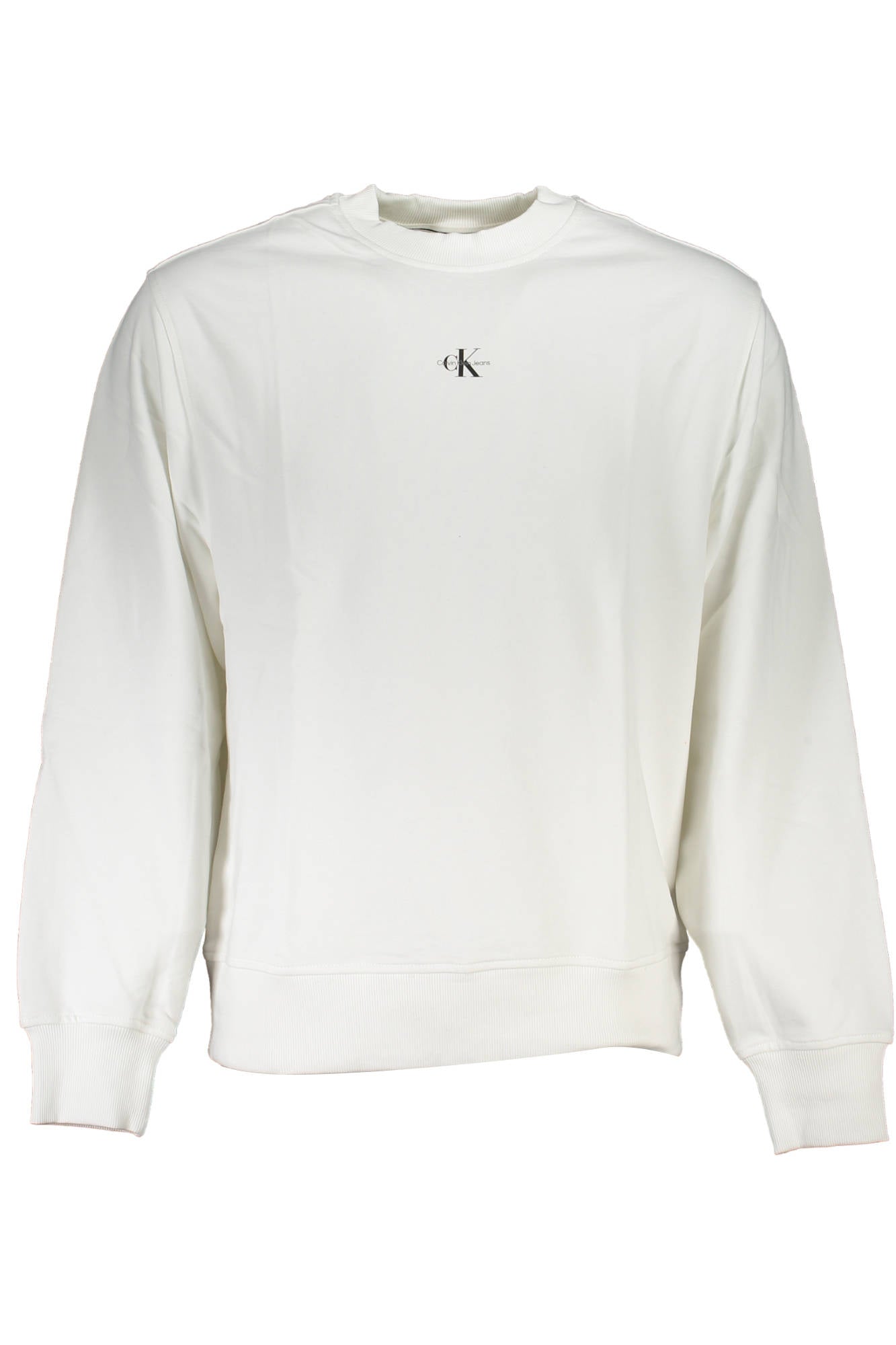 J30J322534_BIANCO_YAF – Weißes Herren Sweatshirt: Langarm, Rundhalsausschnitt, Logodruck – Größe: M, L, XL, 2XL – Farbe: Bianco
