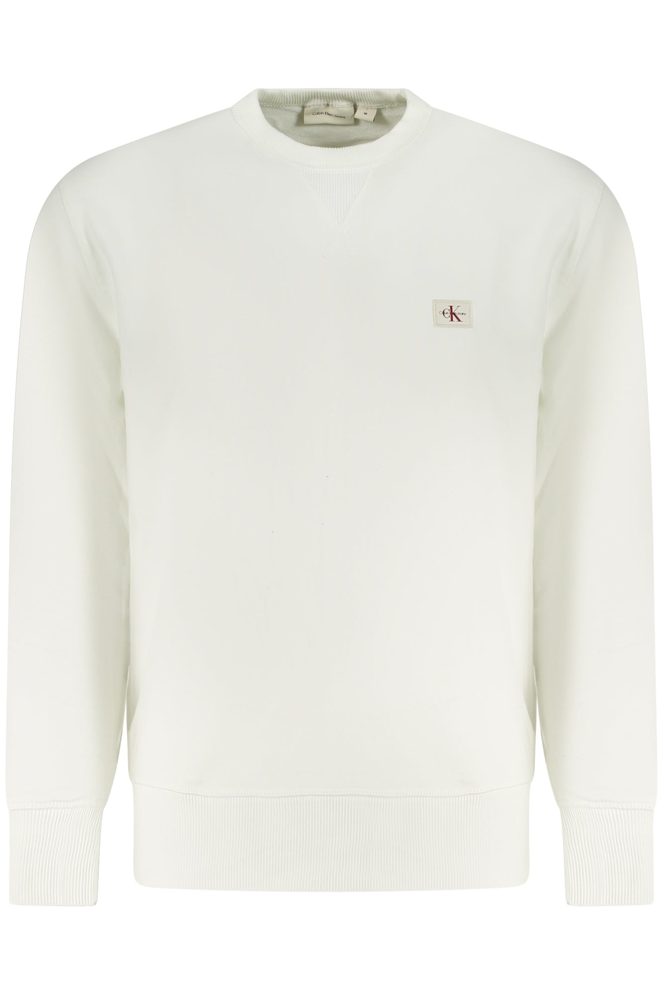 J30J327115_BIYAF – Weißes Herren Sweatshirt - Rundhals, Kontrastdetails, Nachhaltig – Größe: S, M, L, XL, 2XL – Farbe: Bianco