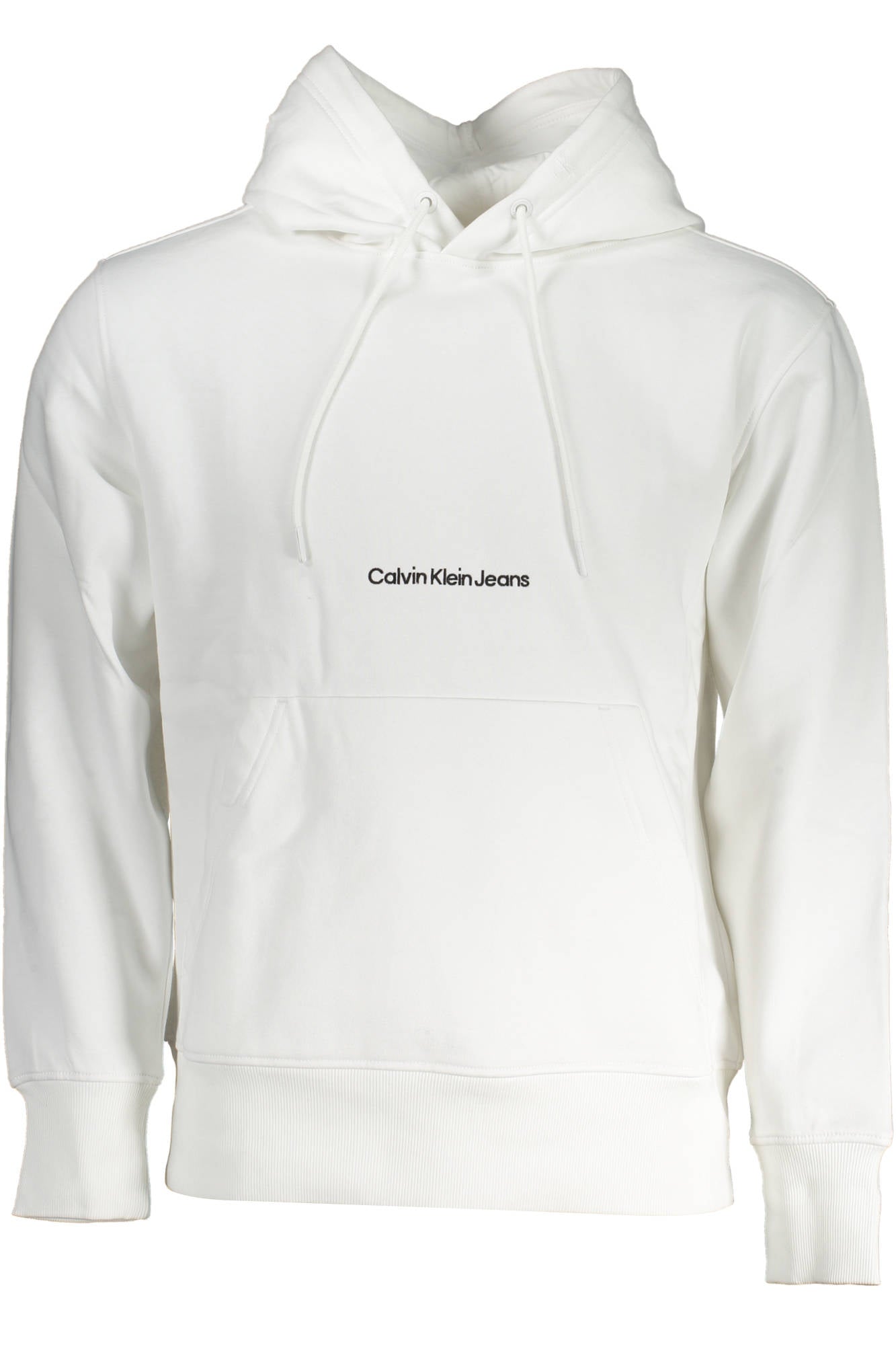 J30J322894_BIANCO_YAF – Weißes Herren-Sweatshirt aus Bio-Baumwolle, gefüttert, mit Tasche – Größe: M, L, XL, 2XL, S – Farbe: Bianco