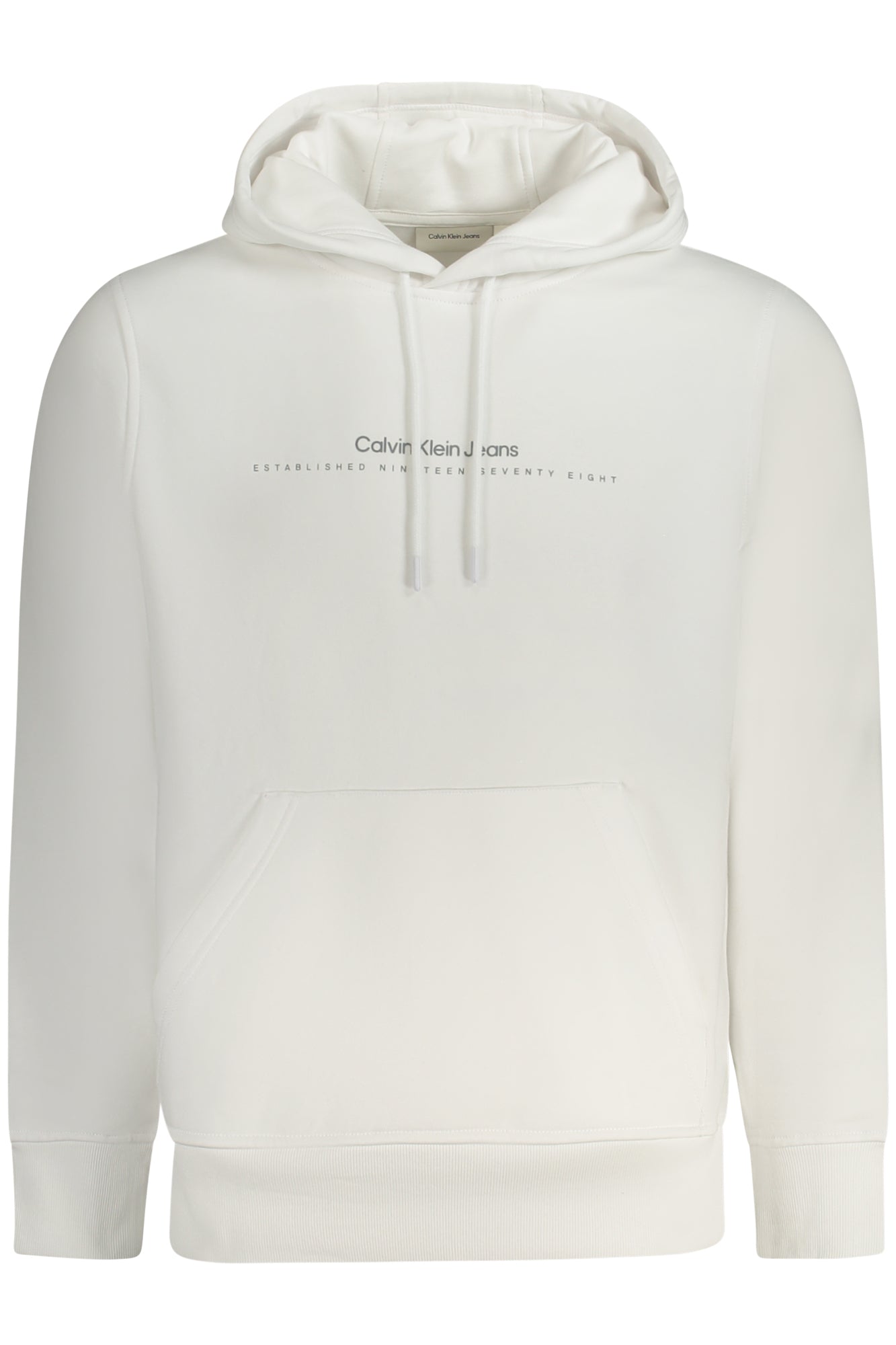 J30J327076_BIYAF – Stilvolles Herren-Fleece-Sweatshirt in Weiß mit Aufdruck – Nachhaltig – Größe: M, L, XL, S, 2XL – Farbe: Bianco