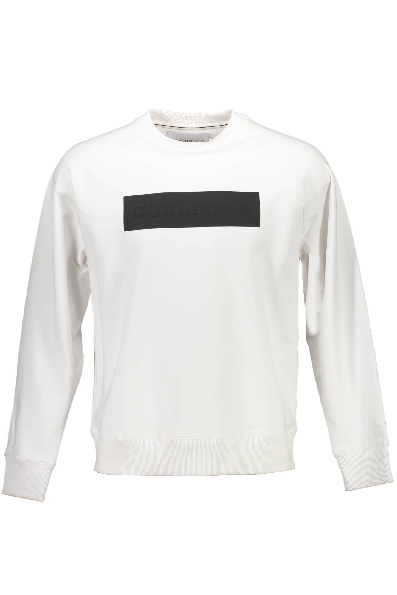 J30J318170_BIANCO_YAF – Weißes Herren-Sweatshirt: Langarm, Rundhals, Logodruck – Größe: XL, 2XL – Farbe: Bianco