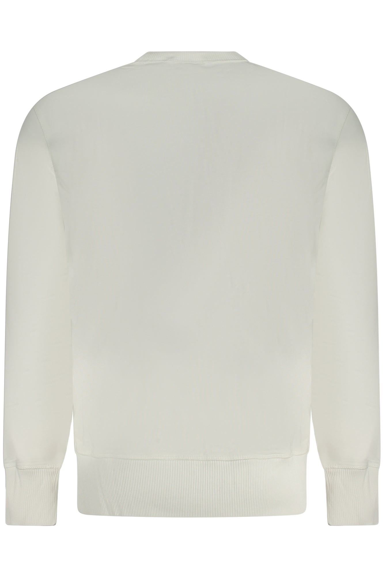 J30J327115_BIYAF – Weißes Herren Sweatshirt - Rundhals, Kontrastdetails, Nachhaltig – Größe: S, M, L, XL, 2XL – Farbe: Bianco