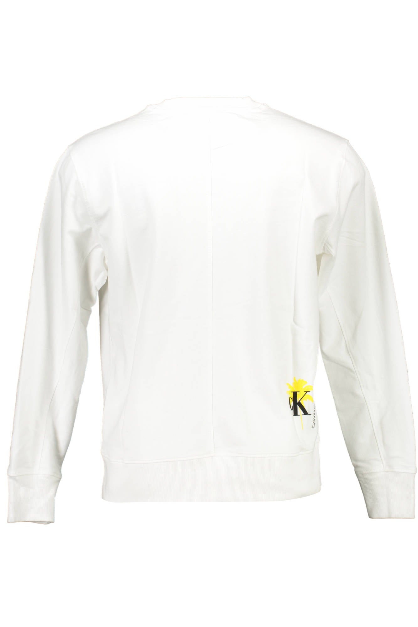 J30J318173_BIANCO_YAF – Weißes Herren Sweatshirt aus Bio-Baumwolle mit Rundhalsausschnitt – Größe: Standard