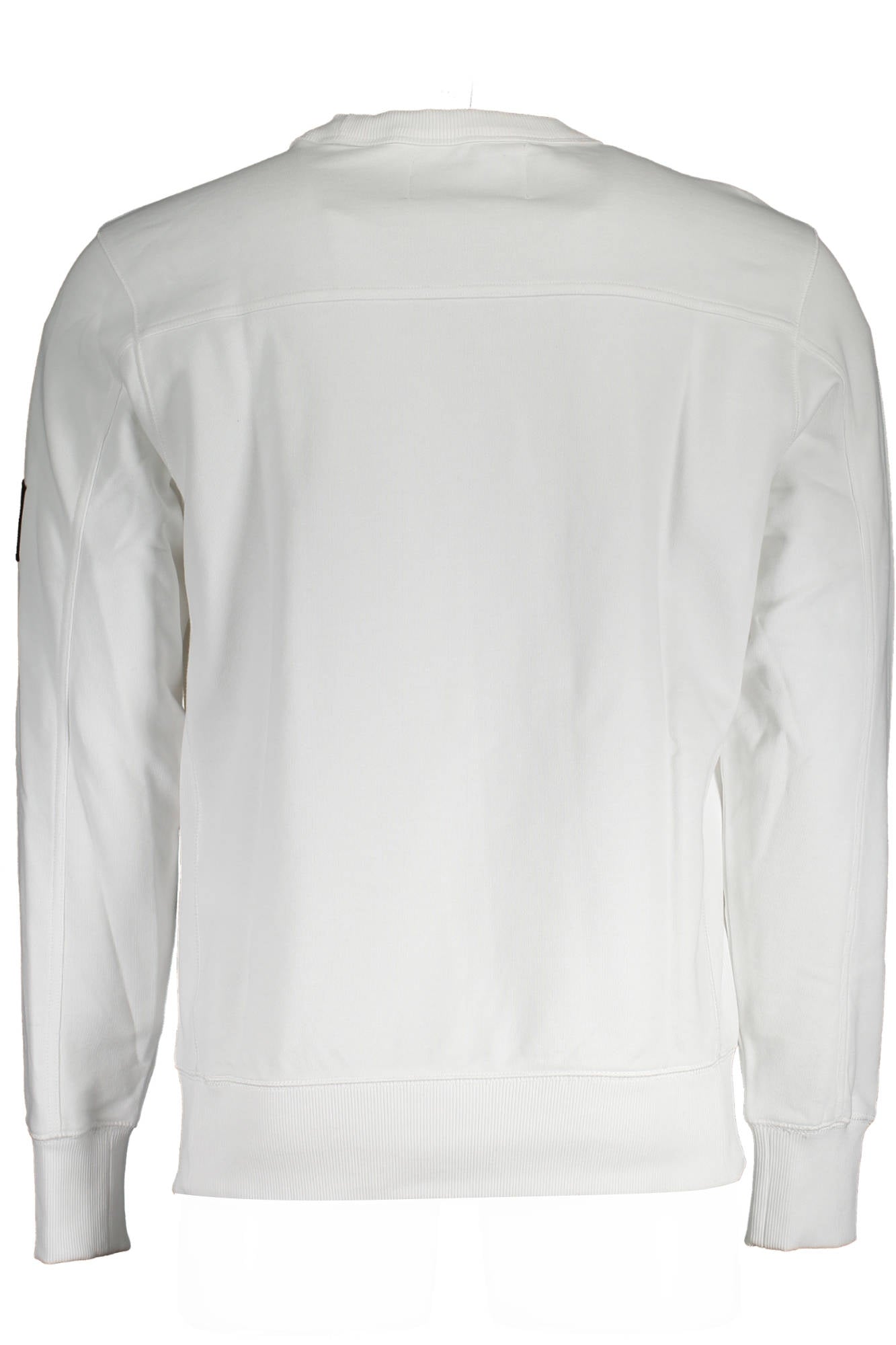 J30J314035_BIANCO_YAF – Weißes Herren-Sweatshirt mit Logo-Applikation und Rundhalsausschnitt – Größe: 2XL – Farbe: Bianco