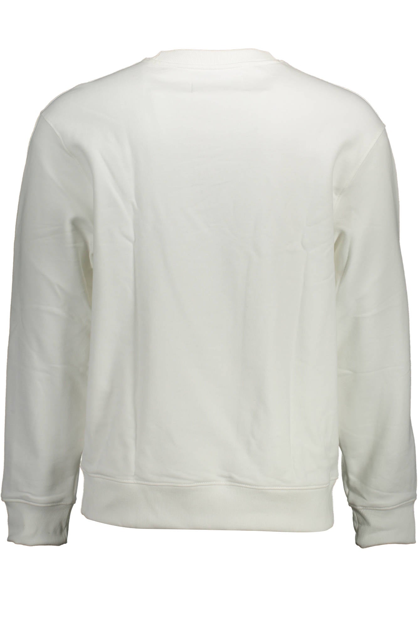 J30J320044_BIANCO_YAF – Herren Langarm-Sweatshirt Weiß - Stilvoll mit Rundhals & Logo-Druck – Größe: XL, 2XL, L – Farbe: Bianco