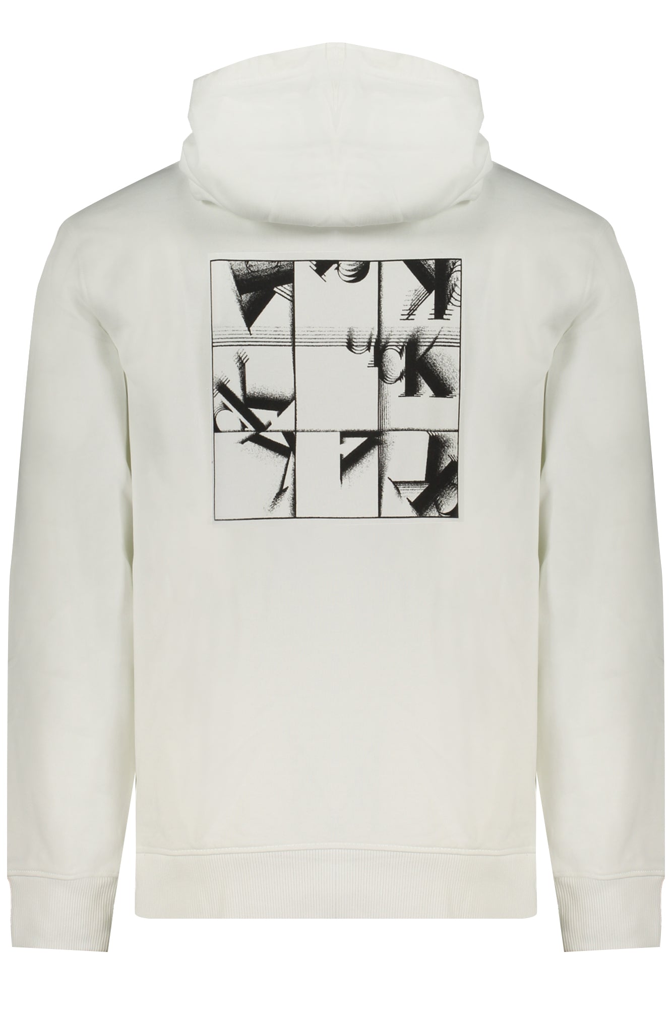 J30J325639_BIYAF – Herren Hoodie Weiß mit Logodruck aus 95% Regenerativer Baumwolle – Größe: S, M, L, XL, 2XL – Farbe: Bianco