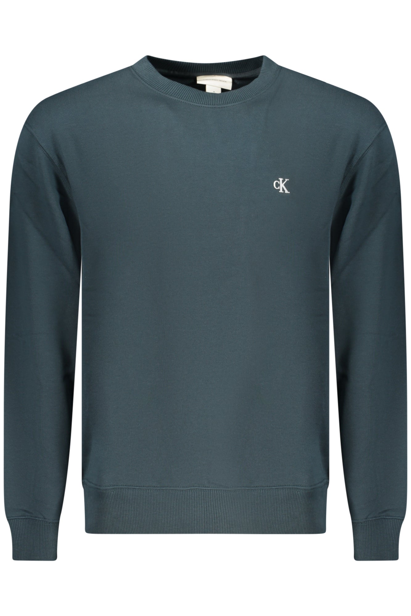 LV04RC296G_BLQQ5 – Stilvolles Herren-Sweatshirt: Blau, Langarm, Rundhals, Stickerei – Größe: S, M, L, XL, 2XL – Farbe: Blu