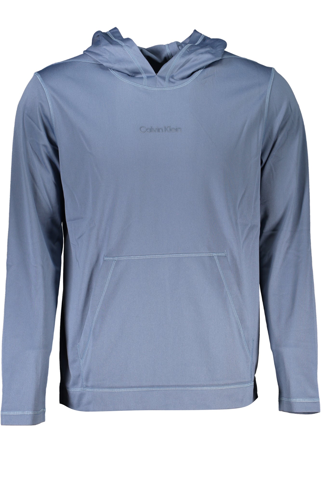 00GMS4W328_BL5BX – Blauer Herren Langarm-Kapuzenpullover mit Logo und Kängurutasche – Größe: S, M, L, XL, 2XL – Farbe: Blu