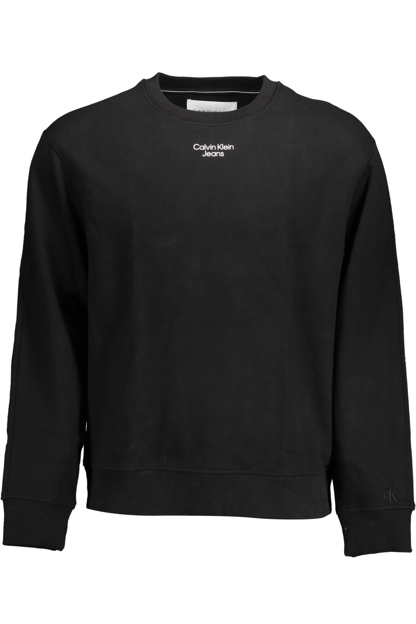 J30J320044_NERO_BEH – Schwarzes Herren Sweatshirt: Langarm, Rundhals, mit Logo-Druck – Größe: 2XL – Farbe: Nero