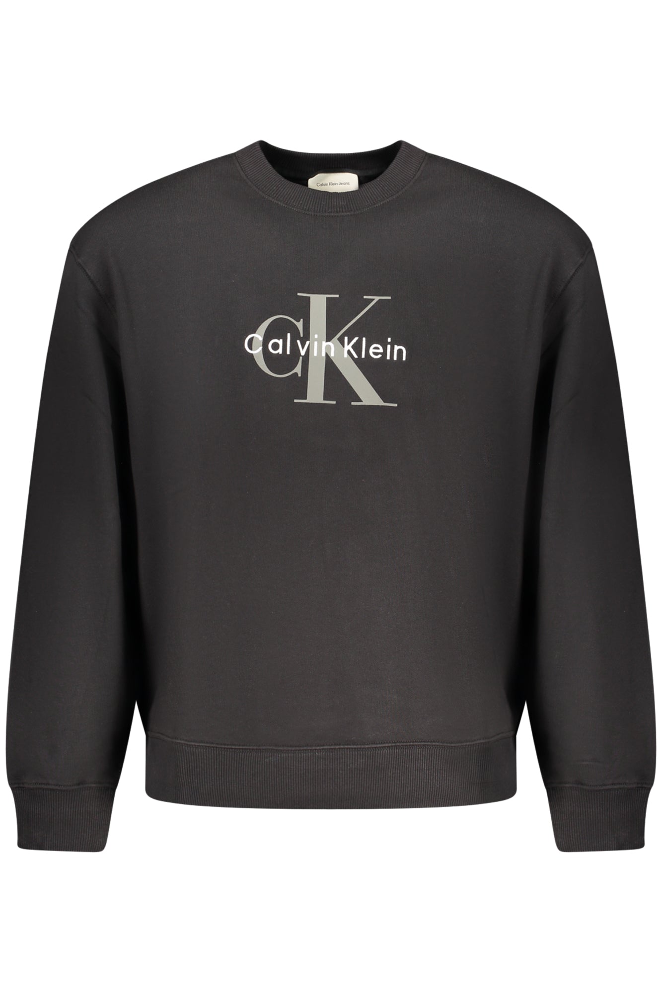 LV04RD242G_NEUB1 – Stilvolles Herren-Sweatshirt: Schwarz, Rundhals, Angeraut, Logo-Detail – Größe: M, S, L, XL, 2XL – Farbe: Nero