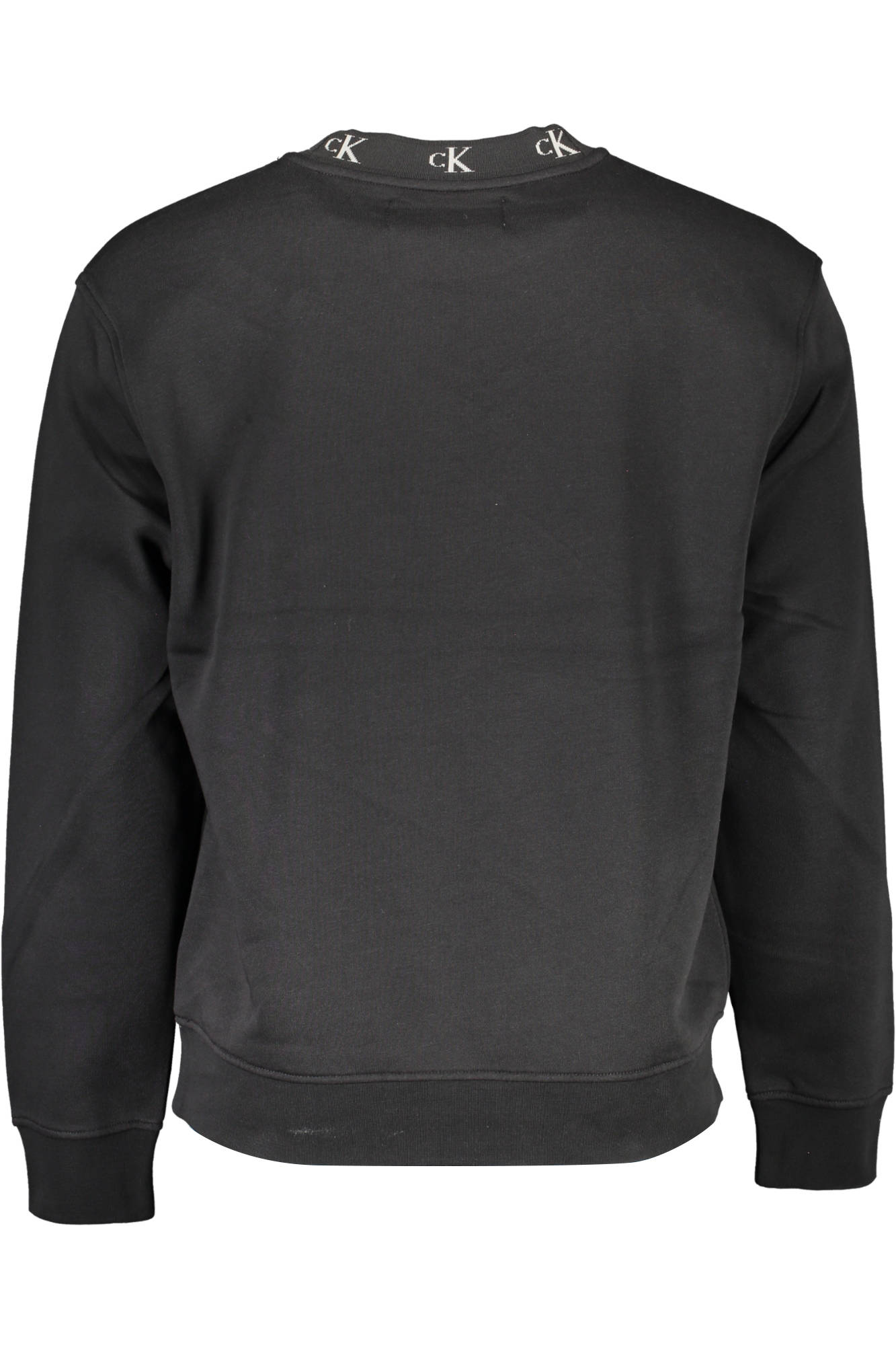 J30J321901_NERO_BEH – Stylisches Herren Sweatshirt: Schwarzes Fleece mit Rundhals und Kontrastdetails – Größe: XL, L – Farbe: Nero