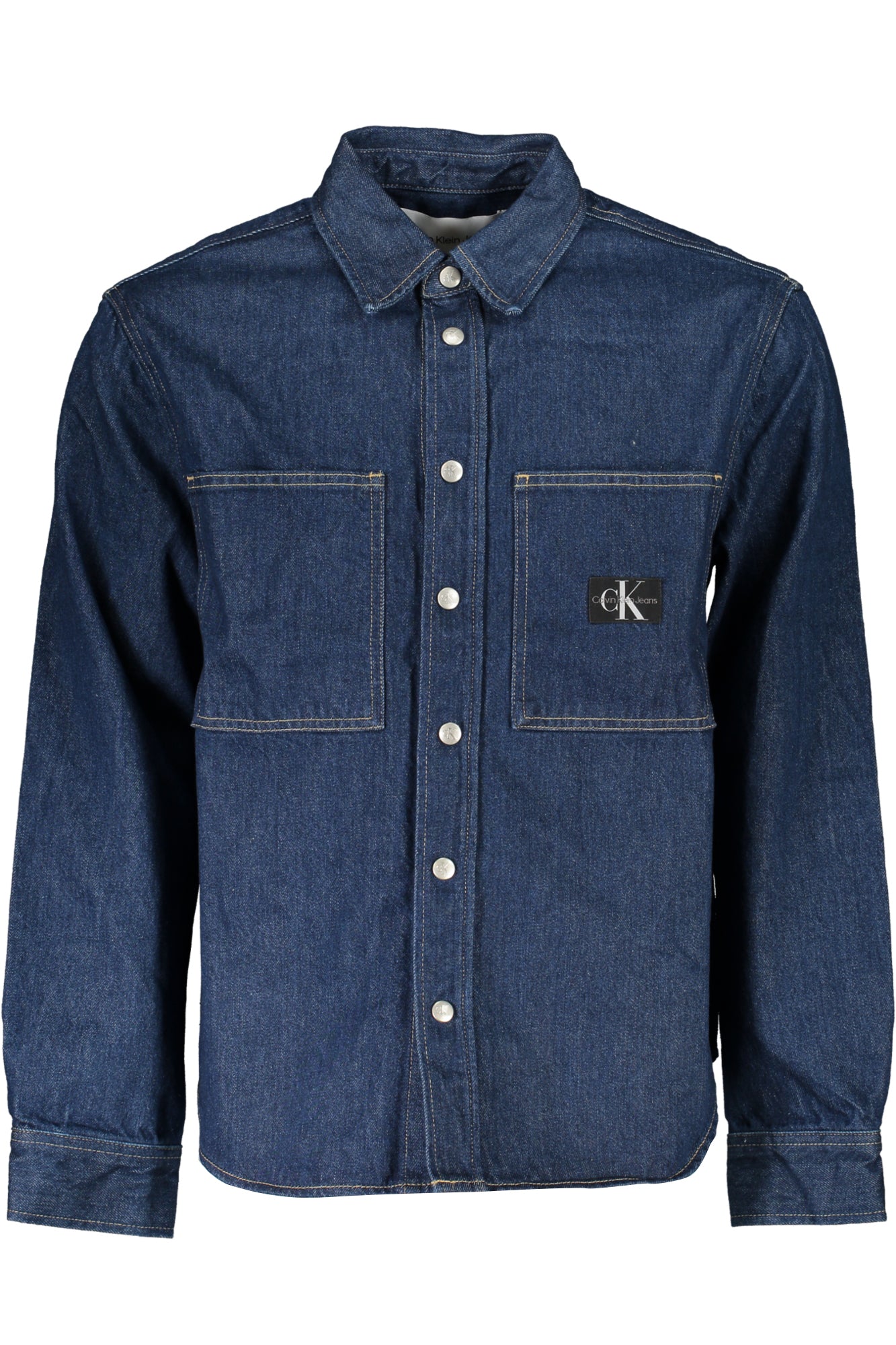 J30J323908_BLIAP – Herren-Sportjacke Blau: Regular Fit Jeansjacke mit Druckknöpfen – Größe: S, M, 2XL – Farbe: Blu