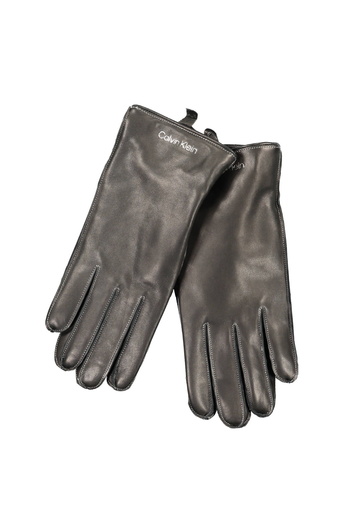 K50K509540_NERO_BAX – Elegante Schwarze Herrenhandschuhe mit Kontrasten und Logodetail – Größe: M, L – Farbe: Nero