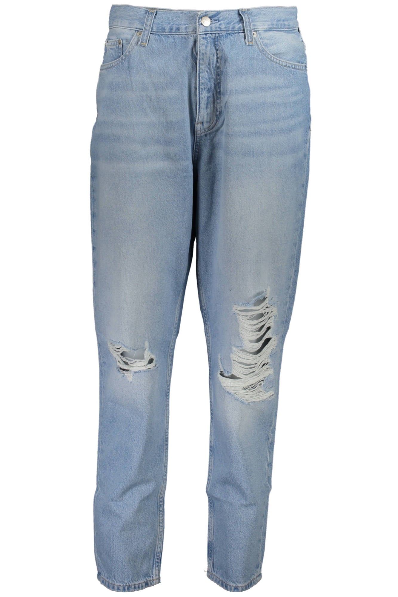 J20J220610_AZZURRO_1AA – Trendy Damen-Jeans in Blau mit Used-Look und praktischem 5-Taschen-Design – Größe: 25, 26, 27, 28, 29, 30 – Farbe: Azzurro