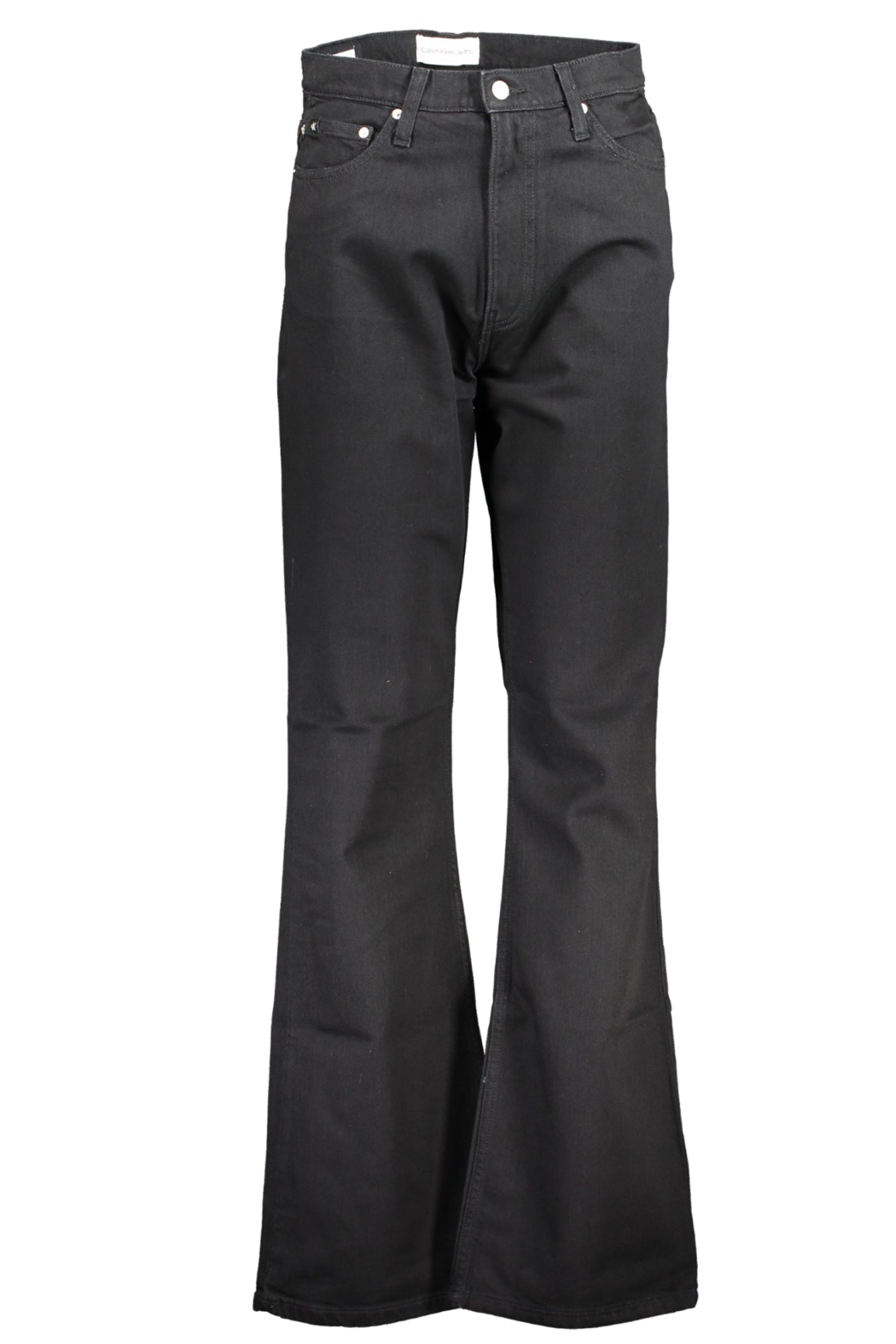 J20J222209_NE1BY – Damen Schwarze Bootcut Jeans: Bio-Baumwolle, 5 Taschen, Logo-Detail – Größe: 30L32, 31L32 – Farbe: Nero