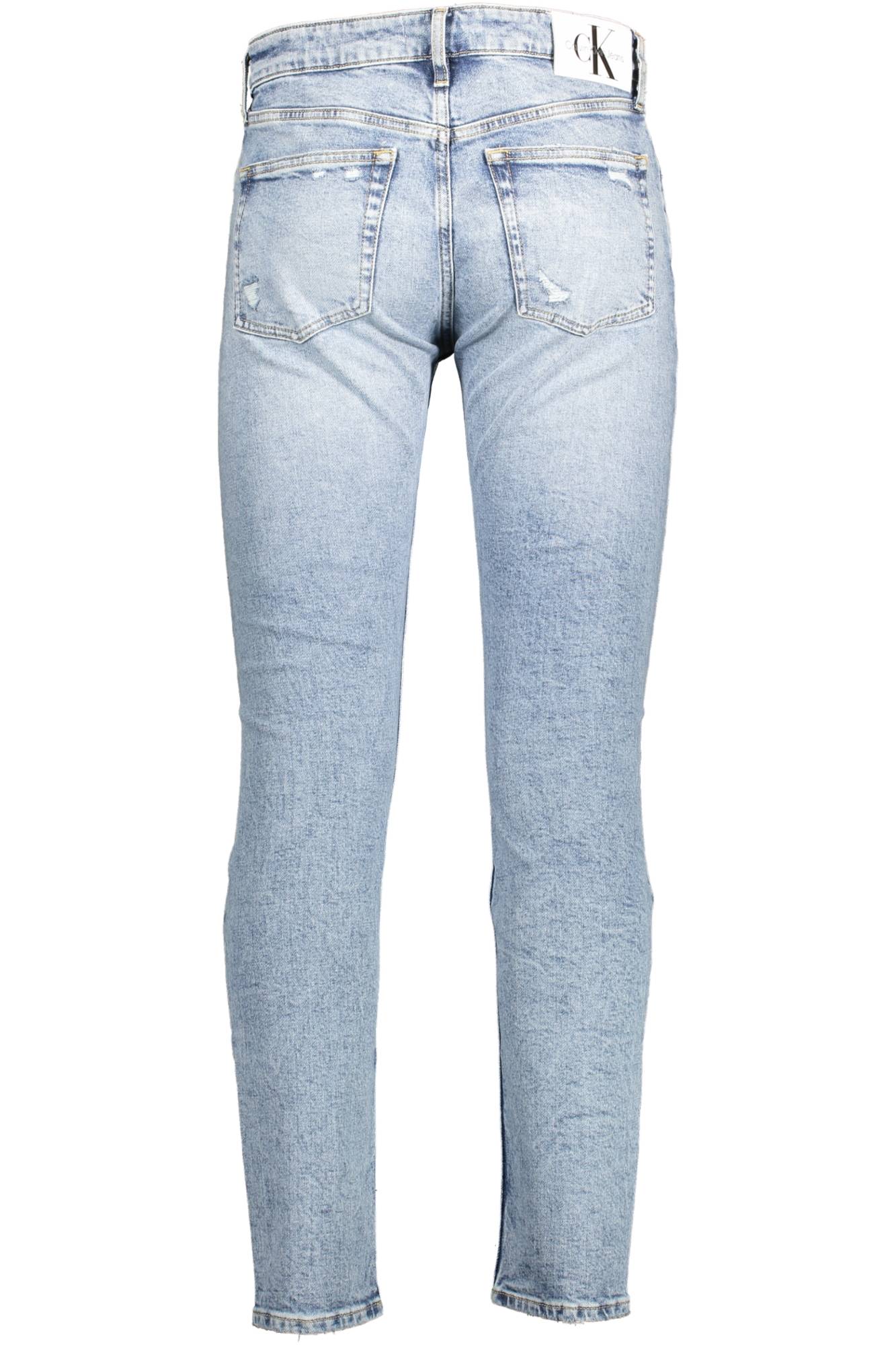 J30J323019_AZZURRO_1AA – Herren Jeans Slim Taper: Jeansblau, 5-Taschen, Used-Look – Größe: 29 L32, 30 L32, 31 L32, 33 L32 – Farbe: Azzurro