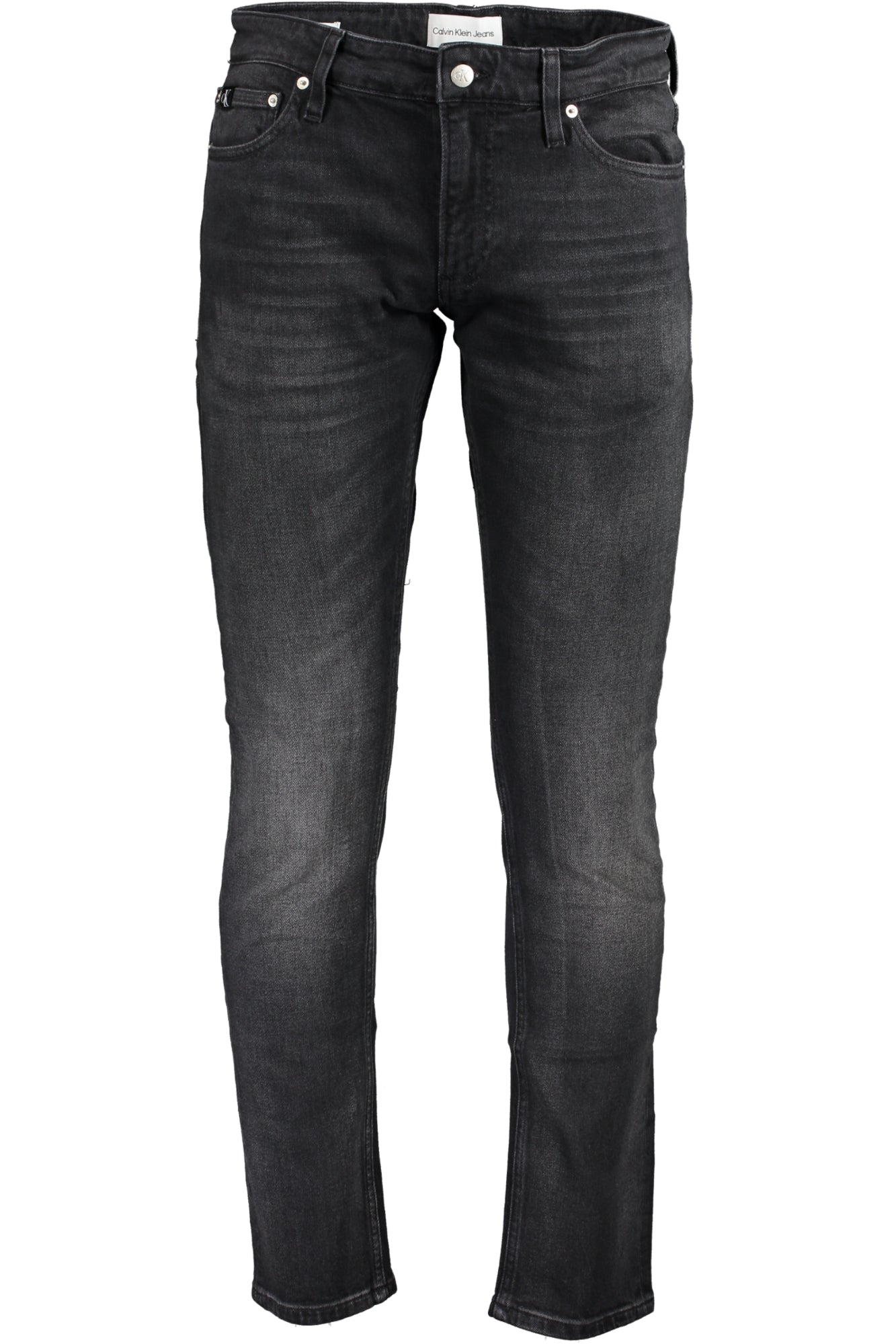 J30J323858_NE1BY – Schwarze Slim Fit Herren Jeans mit Logo und Auswaschungseffekt – Größe: 28L32, 30L32, 31L32, 32L32, 33L32, 34L32, 36L32, 38L32 – Farbe: Nero