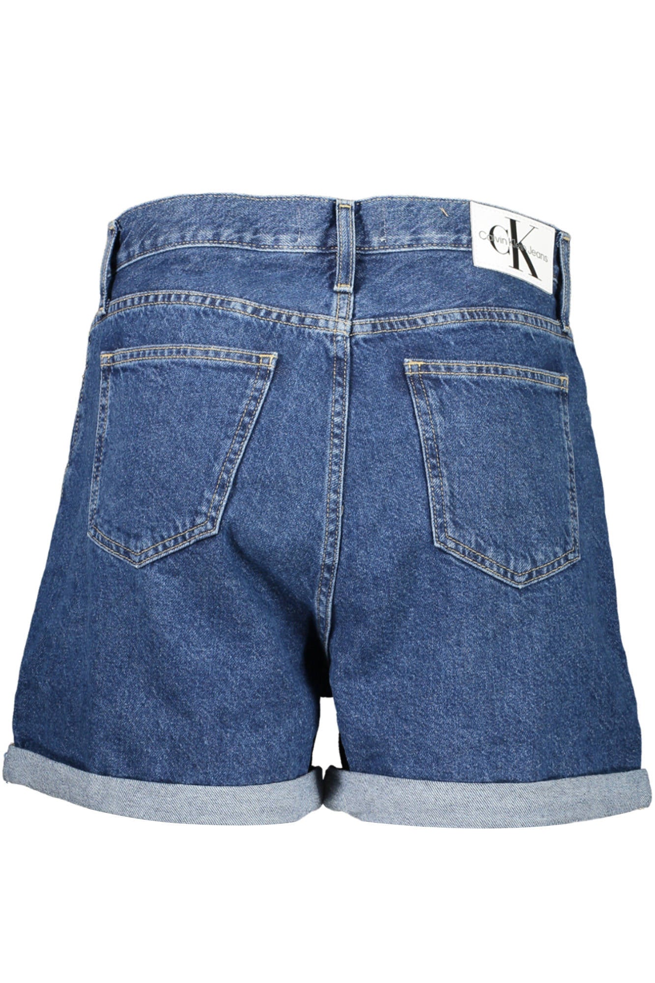 J20J220639_BLU_1BJ – Stylische Damen Jeansshorts Blau mit Applikation und 5 Taschen – Größe: 25, 27, 31 – Farbe: Blu