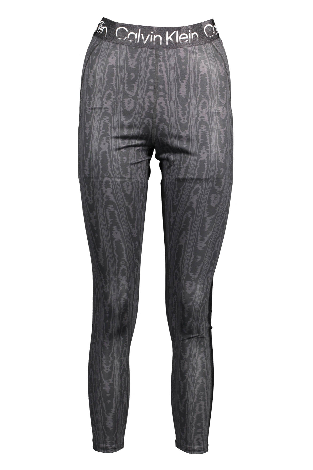 00GWS2L602_NERO_14E – Umweltfreundliche schwarze Leggings für Damen mit Logo und Print. – Größe: XL – Farbe: Nero