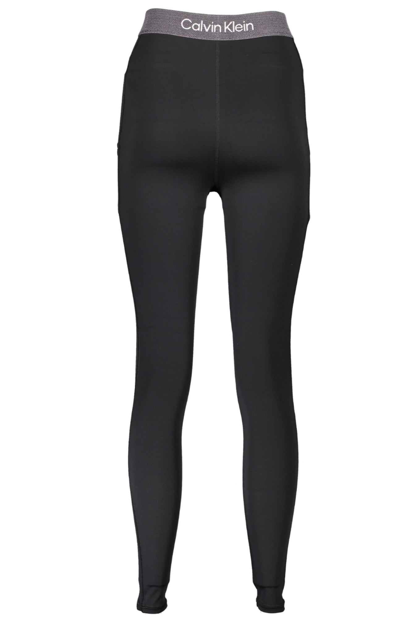 00GWF3L621_NEBAE – Stylische Damen Leggings schwarz mit kontrastierendem Bund & Taschen – Größe: XS, S, M, XL – Farbe: Nero