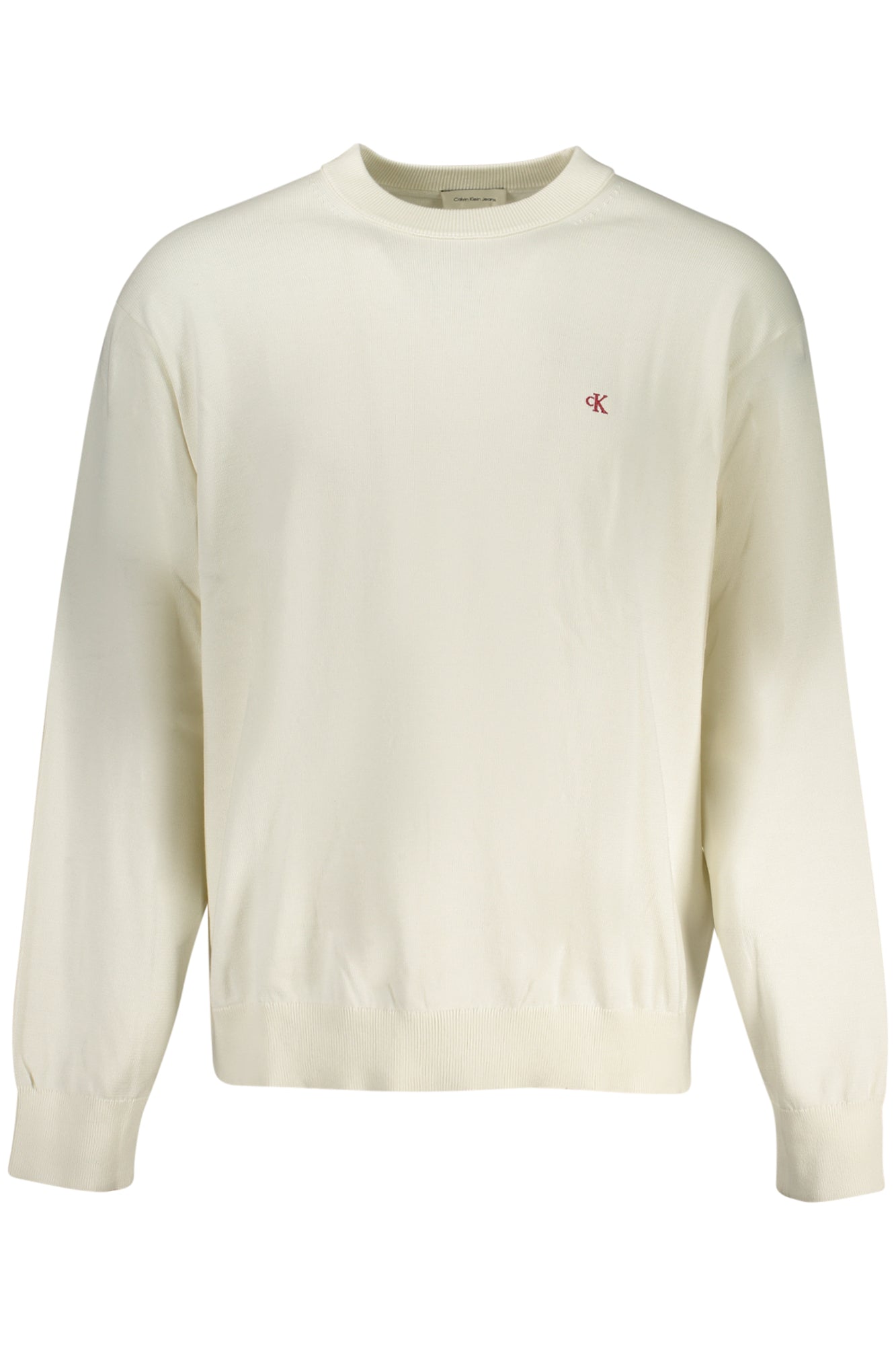 LV04RC309G_BIYAS – Eleganter Herrenpullover in Weiß mit Rundhalsausschnitt und Stickerei – Größe: XL, L, S, M – Farbe: Bianco