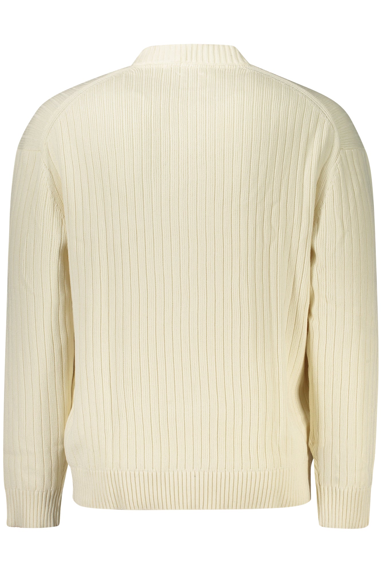 J30J326193_BIYBI – Elegantes weißes Herren-Longsleeve aus Bio-Baumwolle mit Stickerei – Größe: XL, L, M, S – Farbe: Bianco