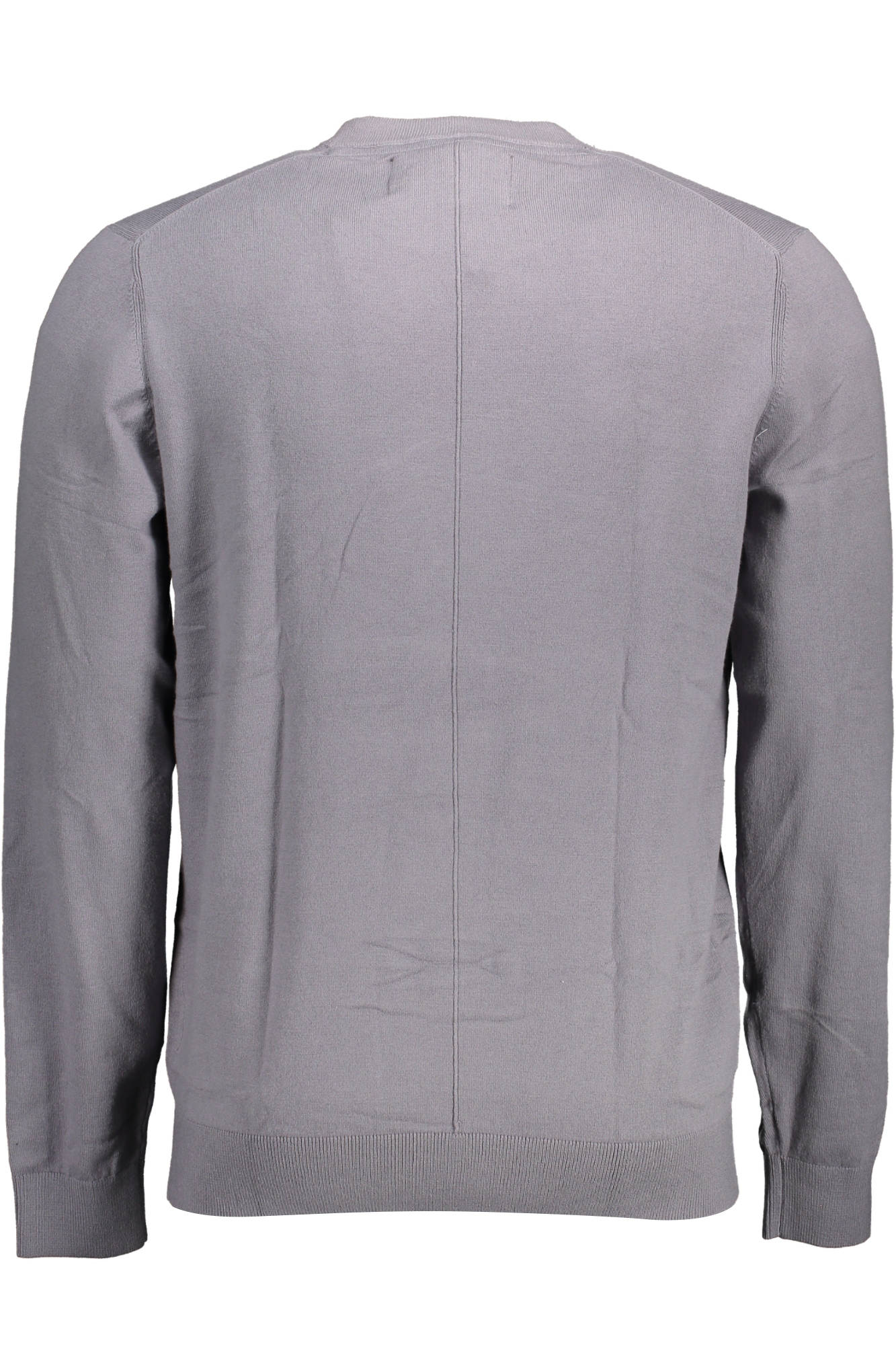 J30J318232_GRIGIO_PTP – Grauer Herrenpullover mit Rundhalsausschnitt und Logo-Stickerei – Größe: XL, 2XL – Farbe: Grigio