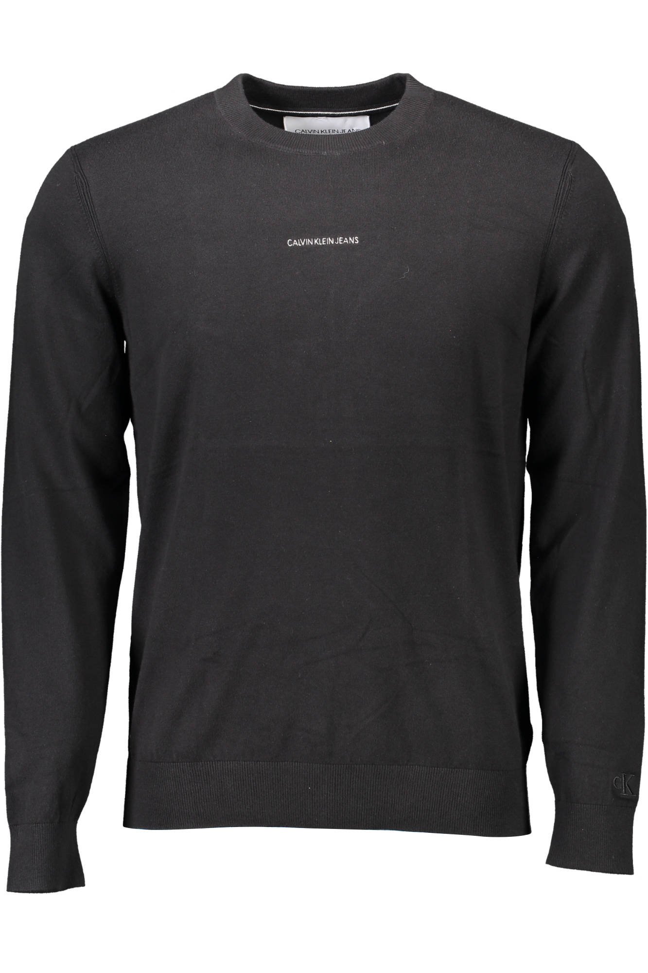 J30J318232_NERO_BEH – Eleganter Herren Pullover Schwarz - Langarm, Rundhals, Logo-Stickerei – Größe: 2XL, XL – Farbe: Nero