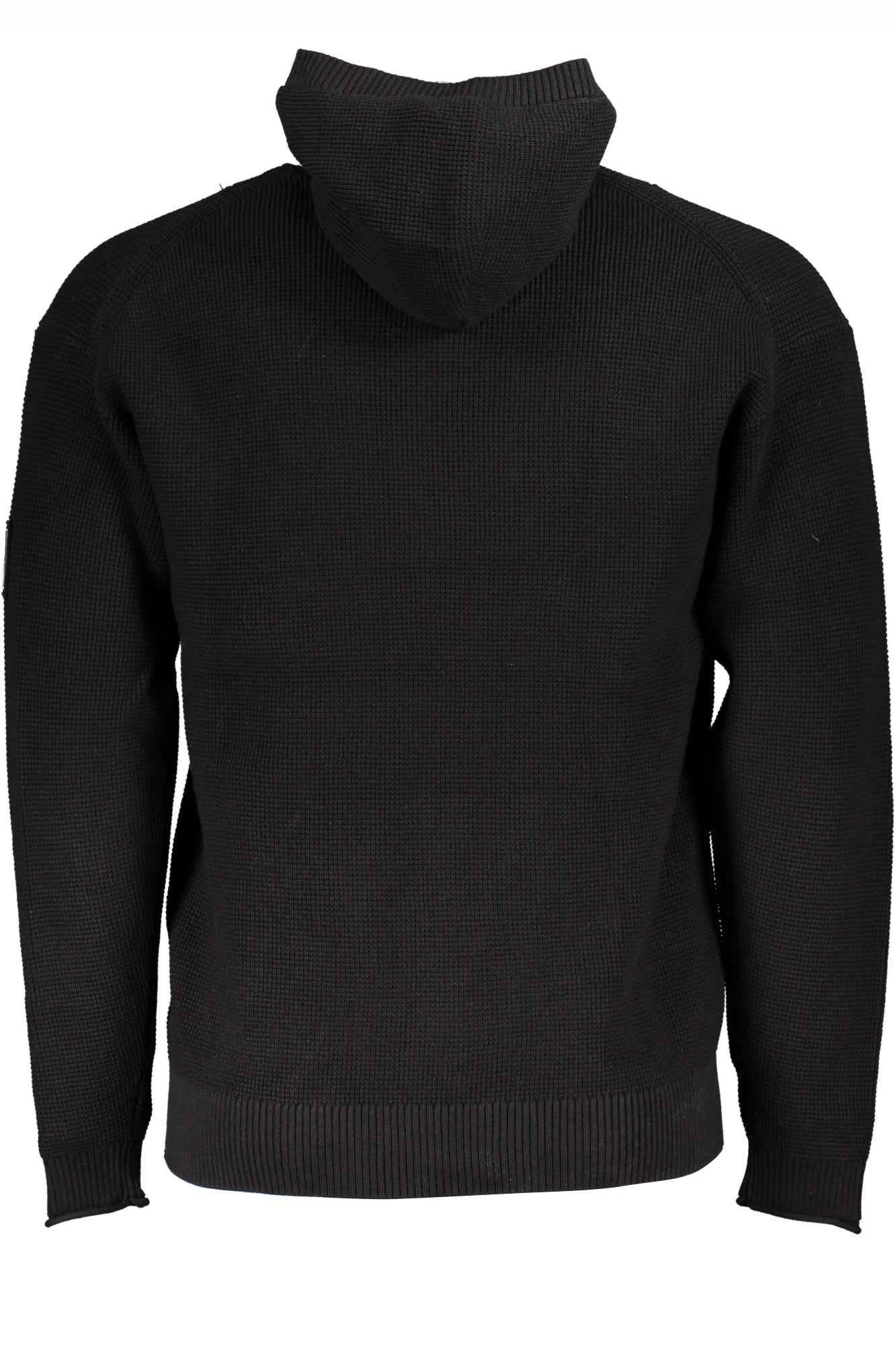 J30J323985_NEBEH – Herrenpullover Schwarz: Langarmshirt mit Kapuze & Bio-Baumwolle – Größe: S, M, L, XL, 2XL – Farbe: Nero