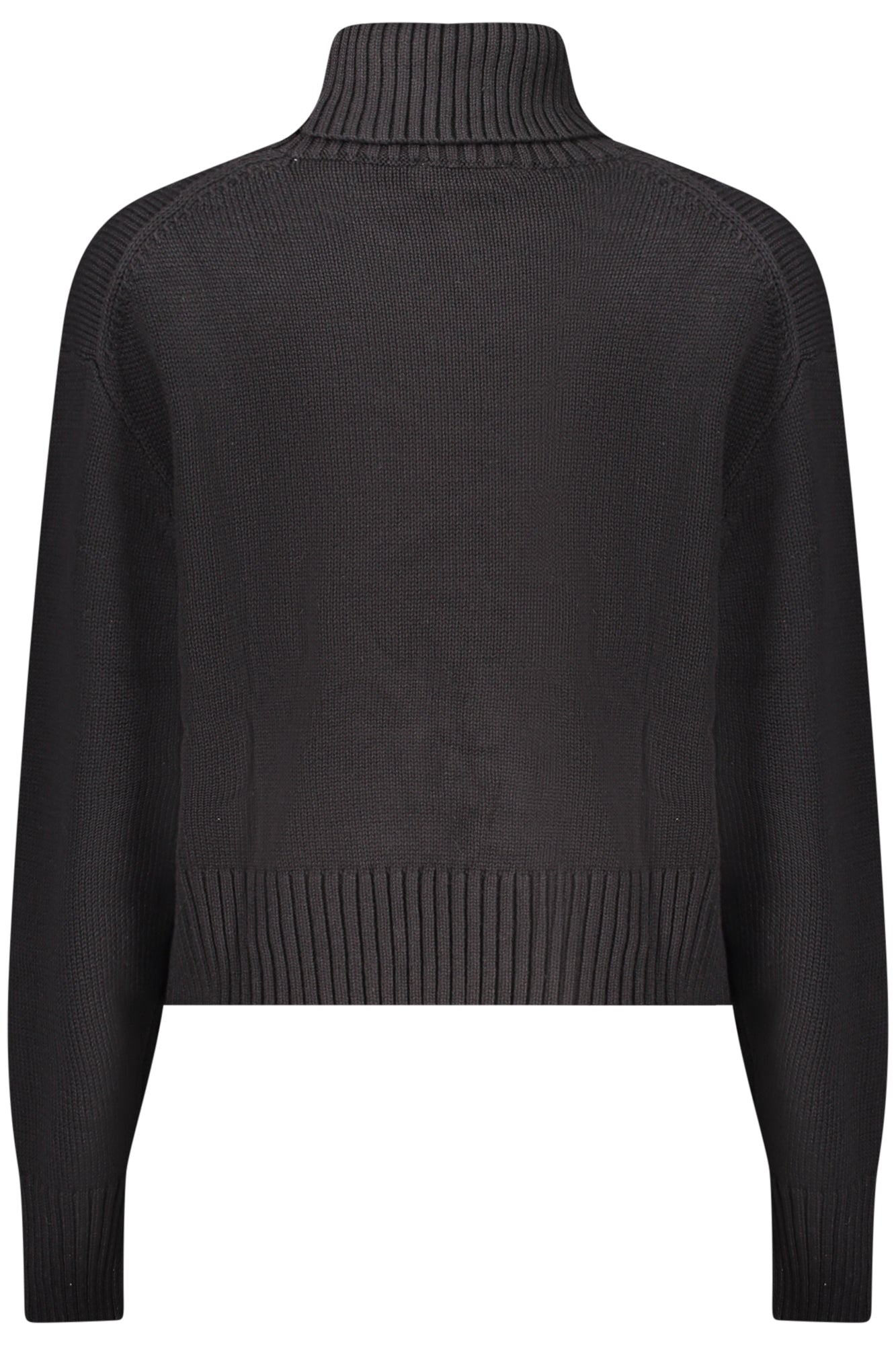 LV047D354G_NEUB1 – Eleganter Schwarzer Rollkragenpullover mit Stickerei für Damen – Größe: XS, S, M, L, XL – Farbe: Nero