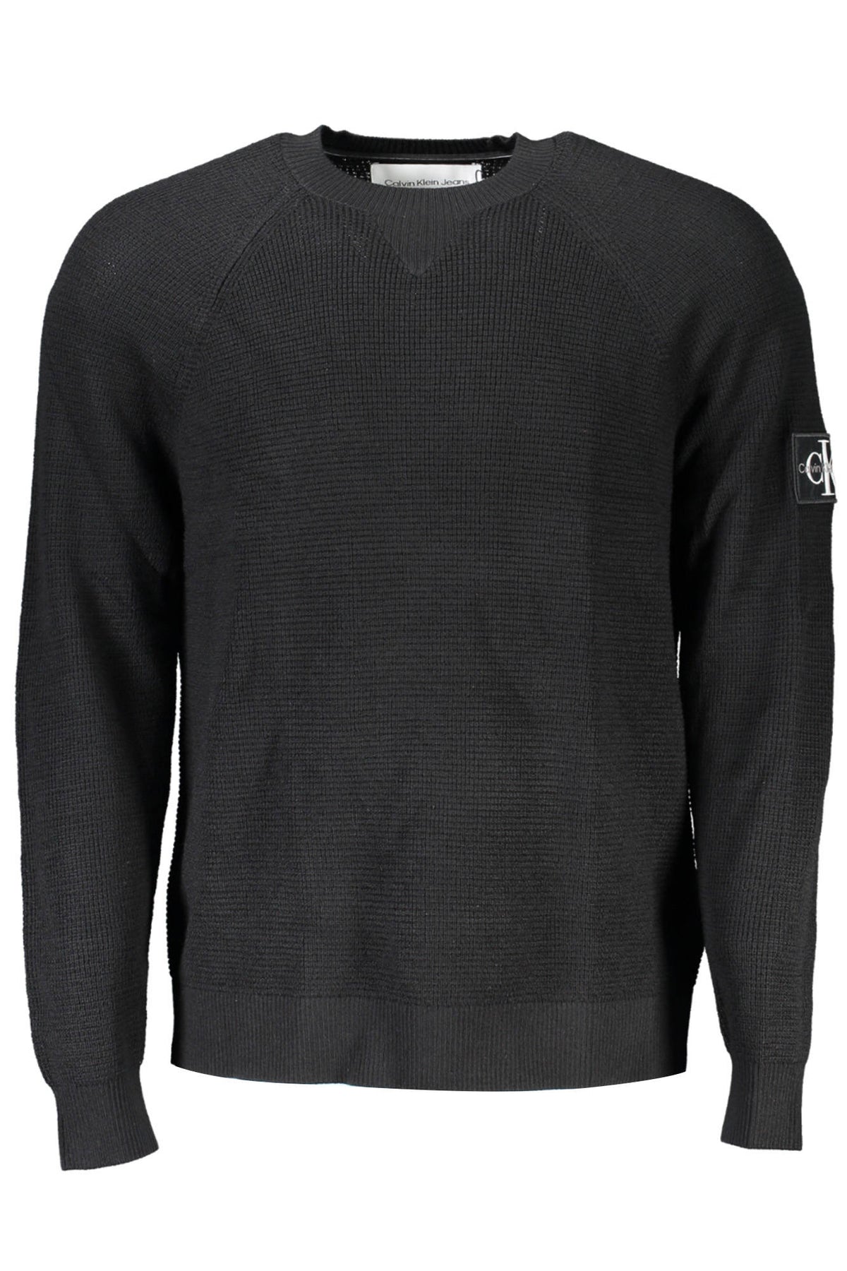 J30J325092_B12C147_NEROBEH – Herren Pullover Schwarz mit Rundhals und Logo-Applikation – Größe: S, M, L, XL, 2XL – Farbe: Nero