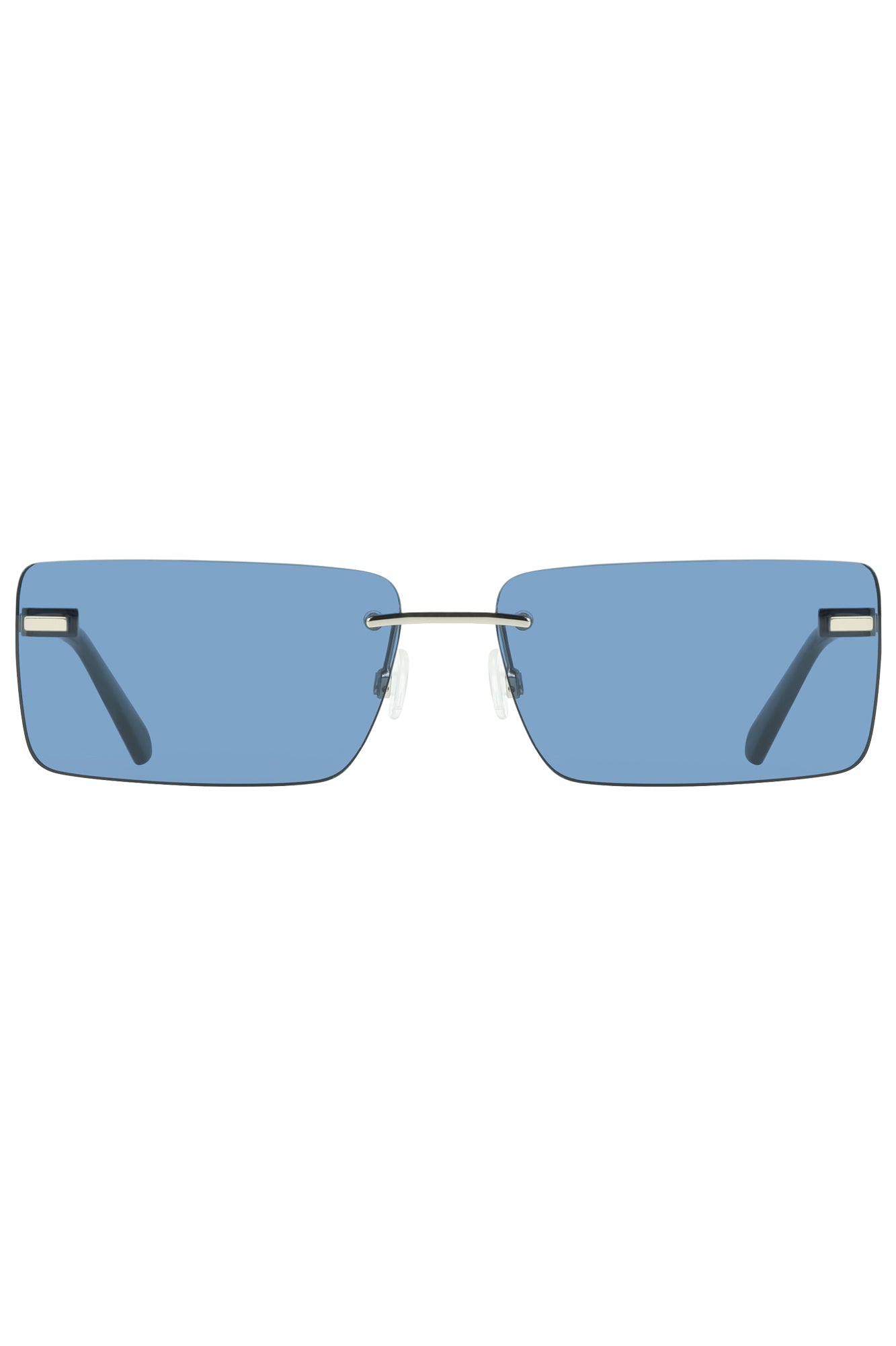 CKJ25206S_AZ044 – Elegante Damen-Sonnenbrille in Blau mit rechteckigen Gläsern – Größe: UNI – Farbe: Azzurro