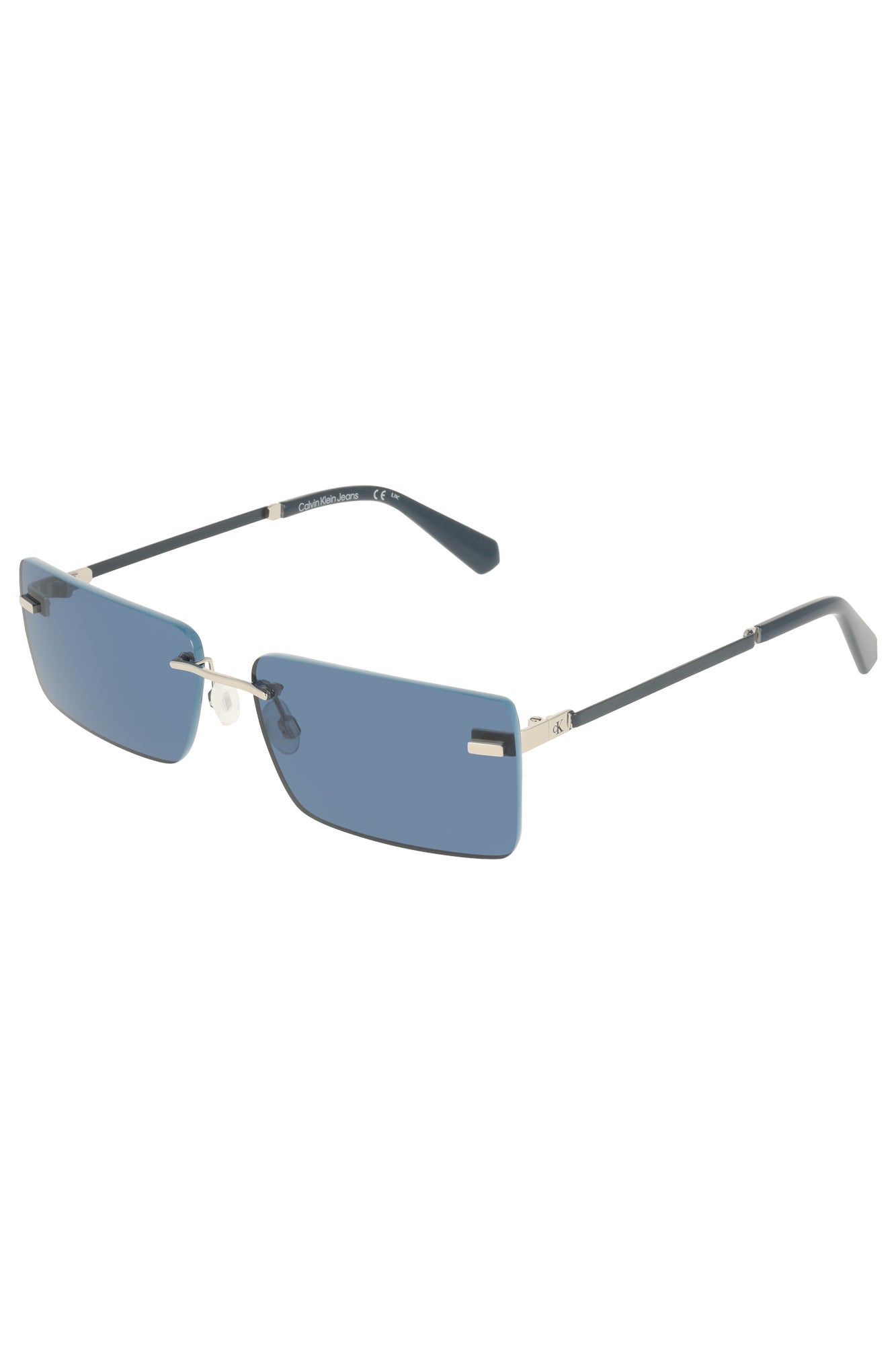 CKJ25206S_AZ044 – Elegante Damen-Sonnenbrille in Blau mit rechteckigen Gläsern – Größe: UNI – Farbe: Azzurro