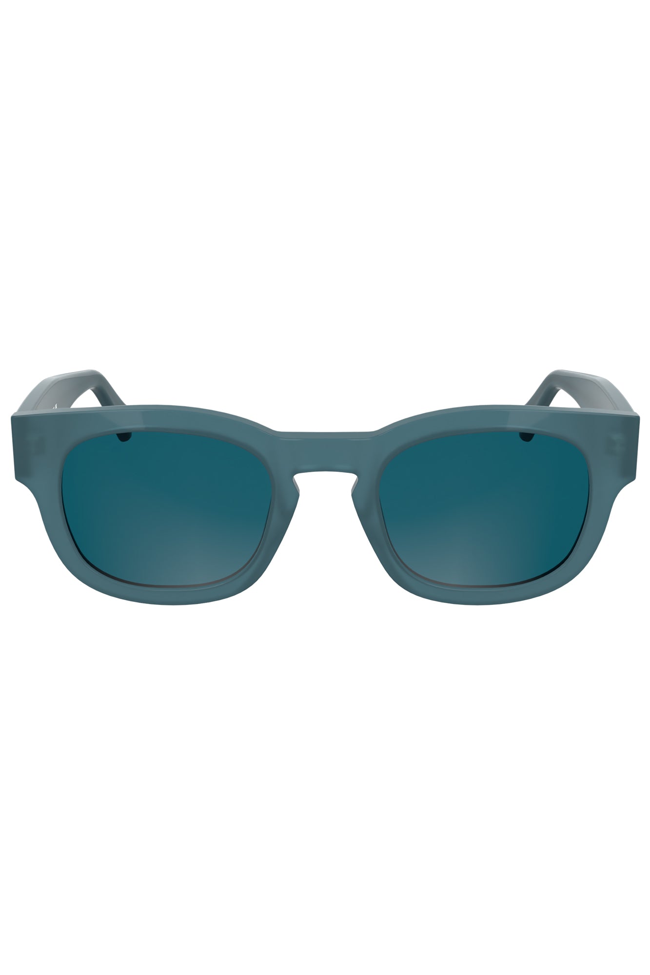 CKJ25601S_BL406 – Modische Damen-Sonnenbrille: Rund, Blau, Acetat-Gestell, 50mm Gläser – Größe: UNI – Farbe: Blu
