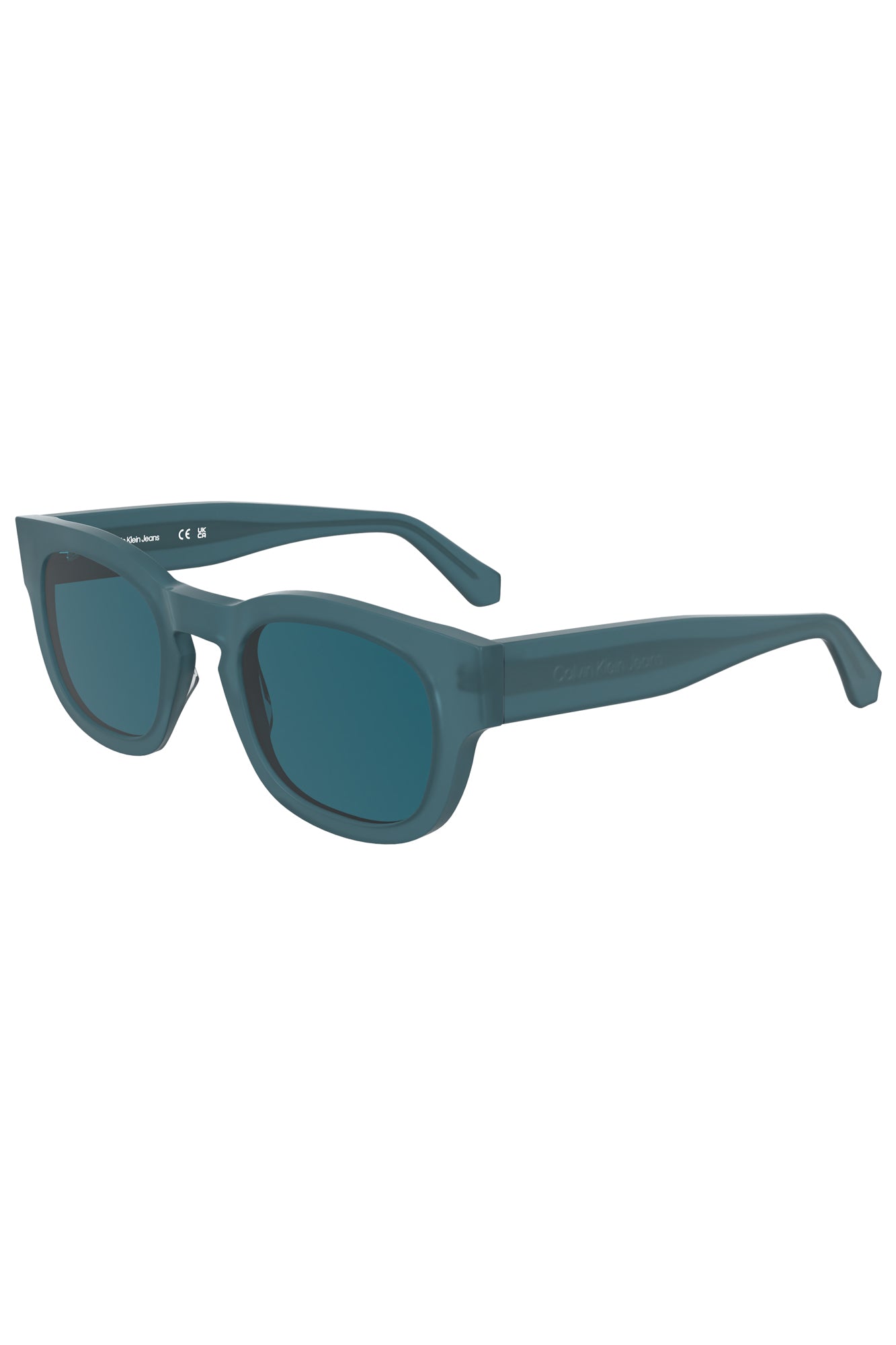 CKJ25601S_BL406 – Modische Damen-Sonnenbrille: Rund, Blau, Acetat-Gestell, 50mm Gläser – Größe: UNI – Farbe: Blu
