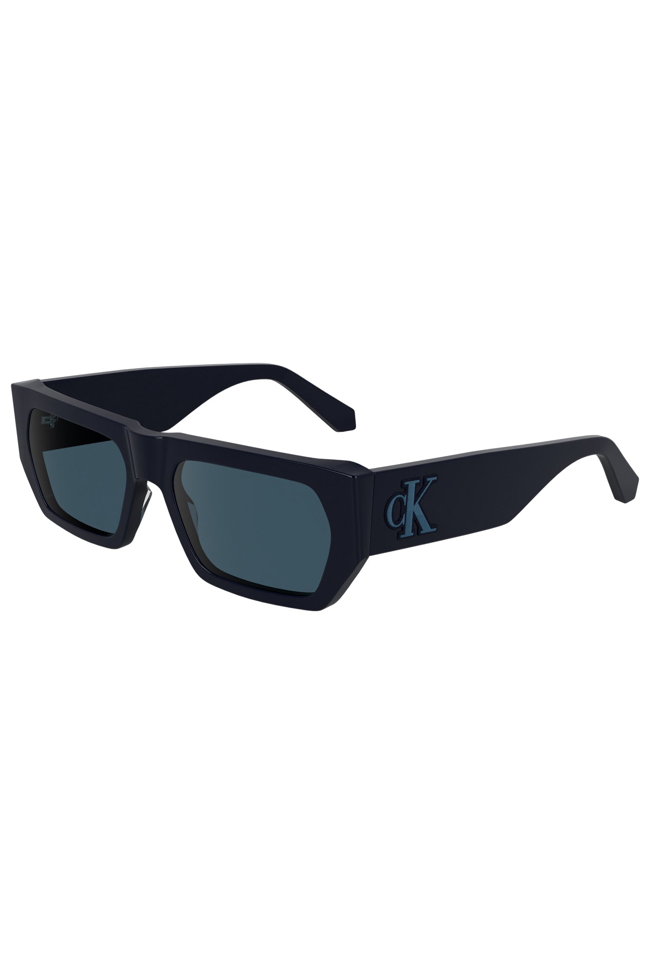CKJ24625S_BL400 – Elegante Damen-Sonnenbrille mit Rechtecklinsen und Bio-Acetatgestell – Größe: UNI – Farbe: Blu
