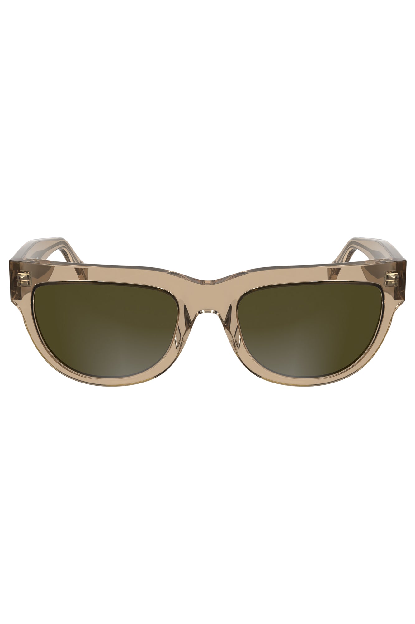 CKJ25600S_MA208 – Damen Sonnenbrille Braun: Quadratische Acetat-Gestell mit Logo – Größe: UNI – Farbe: Marrone
