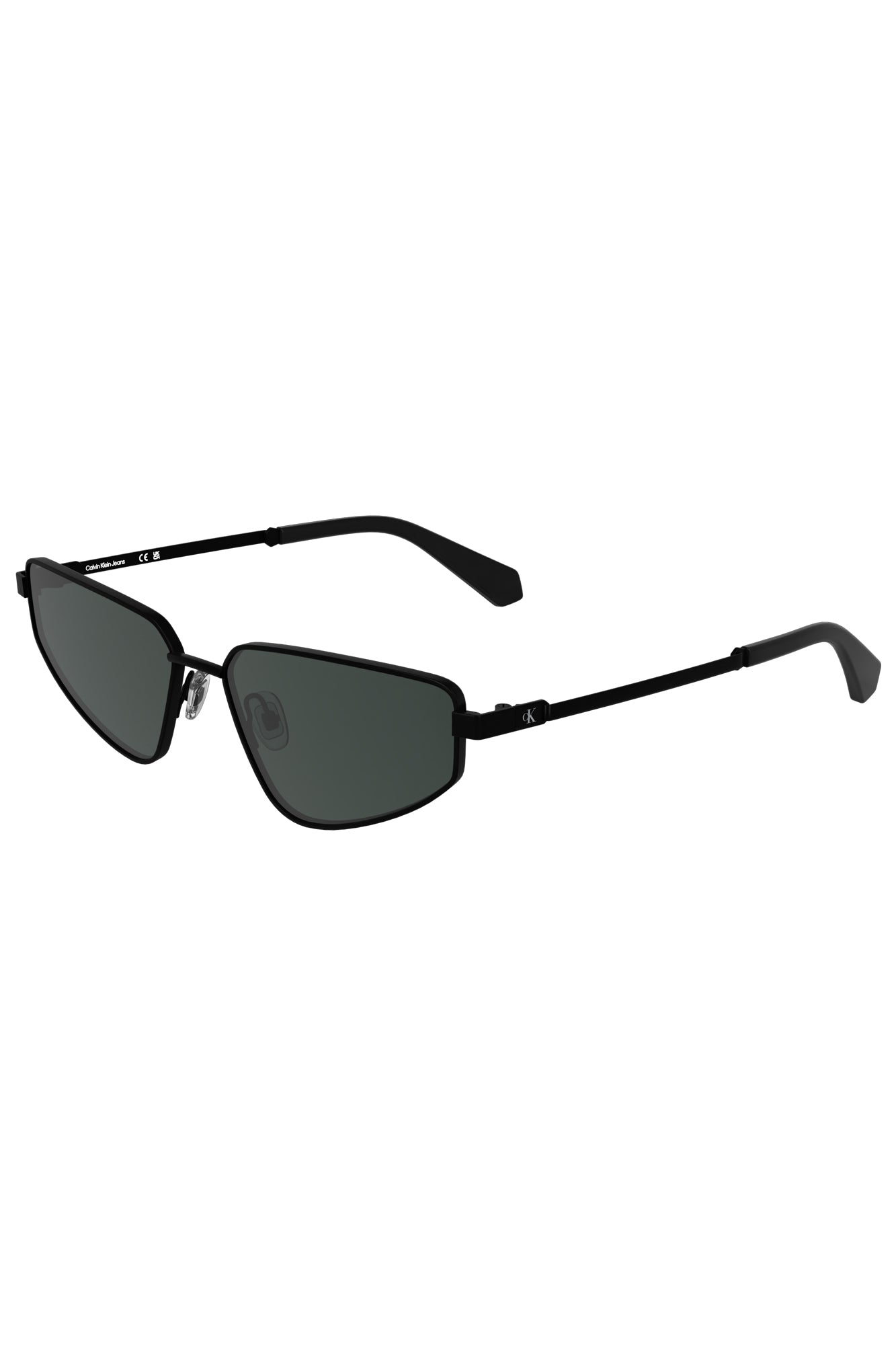 CKJ25200S_NE002 – Stylische Damensonnenbrille mit Metallrahmen und rechteckigen Gläsern – Größe: UNI – Farbe: Nero