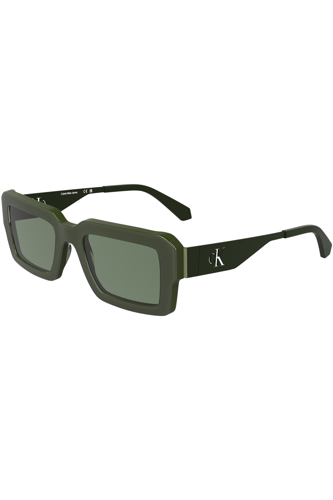 CKJ25606S_VE300 – Stylische grüne Damensonnenbrille mit Acetat-Gestell und Logo-Detail – Größe: UNI – Farbe: Verde
