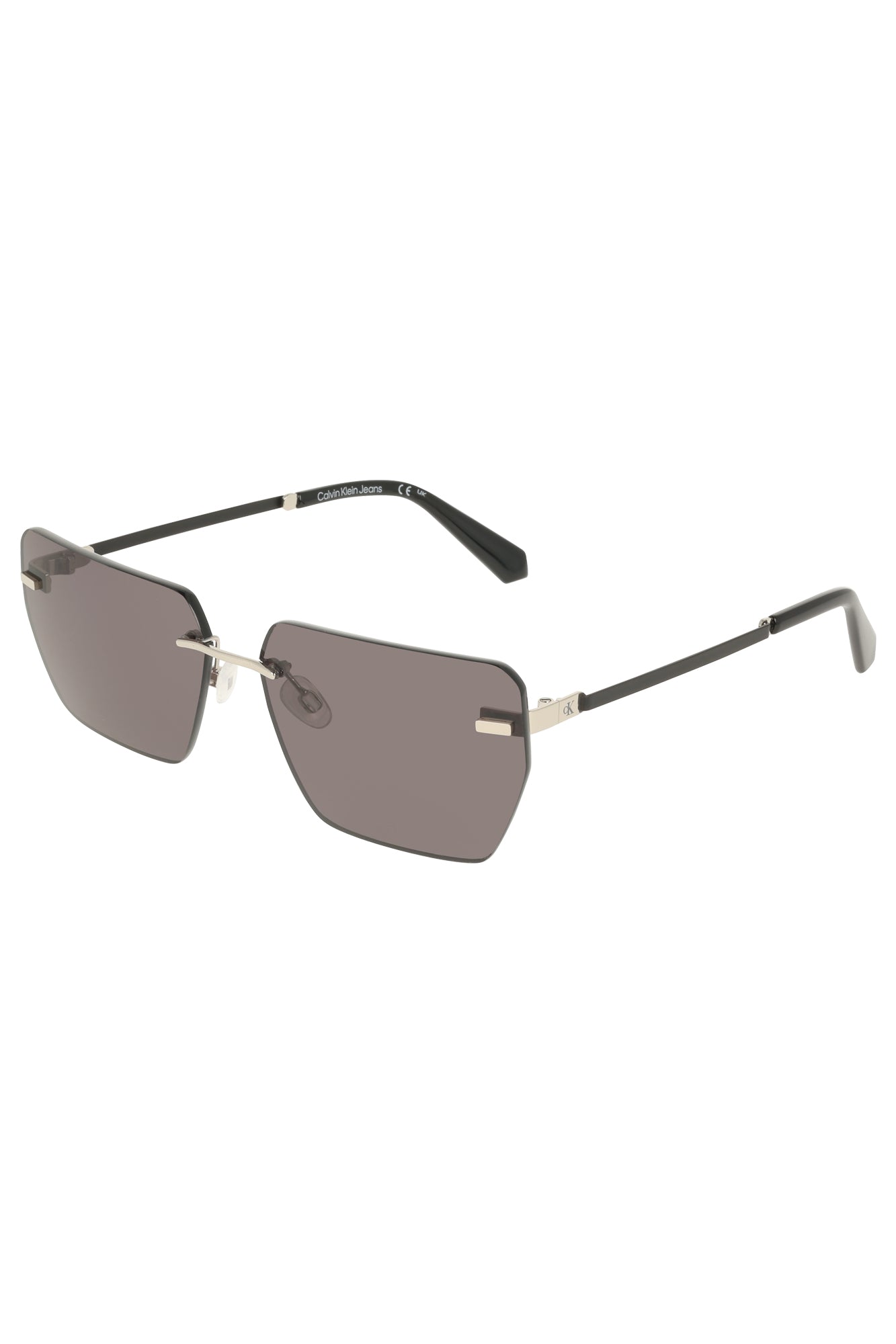 CKJ25207S_AG043 – Herren-Sonnenbrille Silber: Eleganter Look mit Metallgestell – Größe: UNI – Farbe: Argento