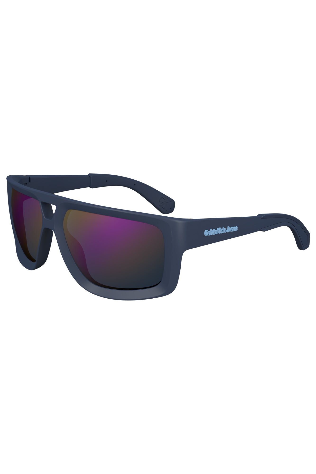 CKJ24605S_BL460 – Modische Herrensonnenbrille Blau mit Quadratischen Gläsern 60mm – Größe: UNI – Farbe: Blu