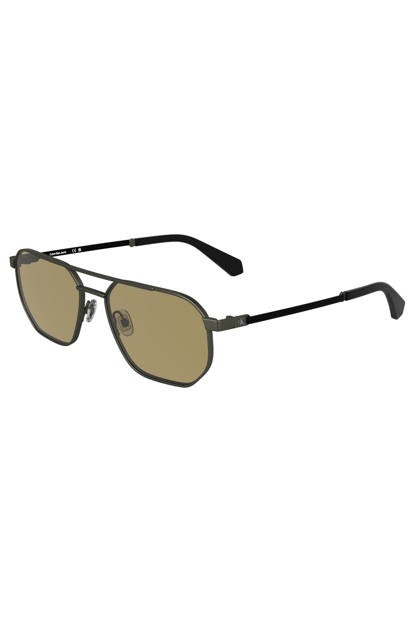 CKJ25202S_BR014 – Sonnenbrille für Herren: Bronze, Metallgestell, Quadrat-Gläser – Größe: UNI – Farbe: Bronzo