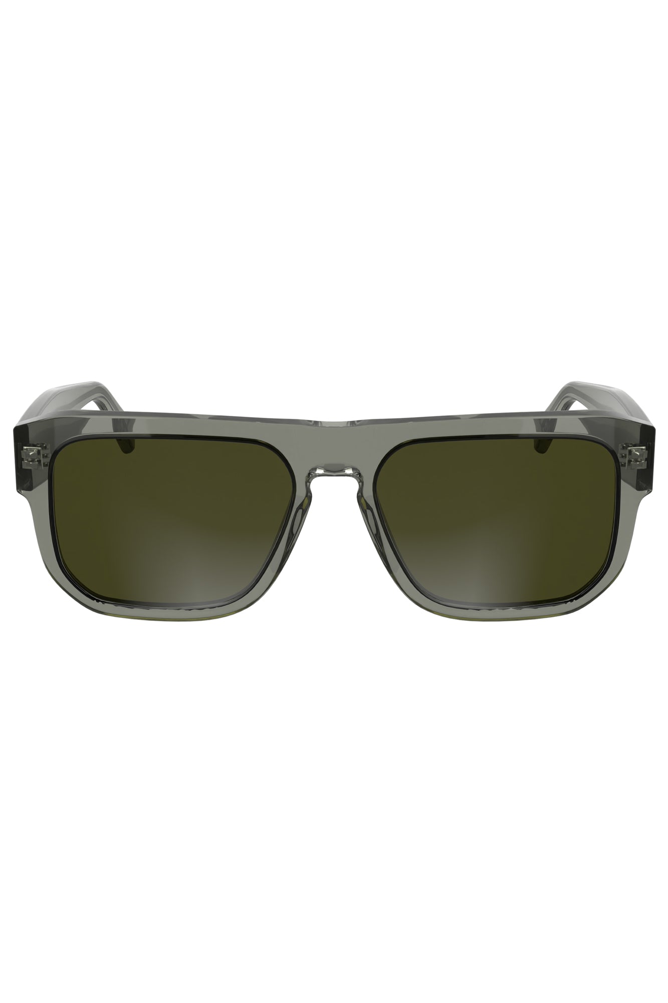 CKJ24607S_GR057 – Herren-Sonnenbrille Grau mit Acetatgestell und Quadratischen Gläsern – Größe: UNI – Farbe: Grigio