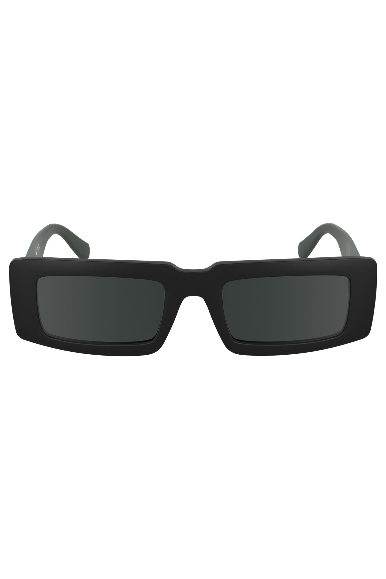 CKJ25608S_NE001 – Elegante Herrensonnenbrille: Schwarz, Rechteckig, Bio-Rahmen – Größe: UNI – Farbe: Nero