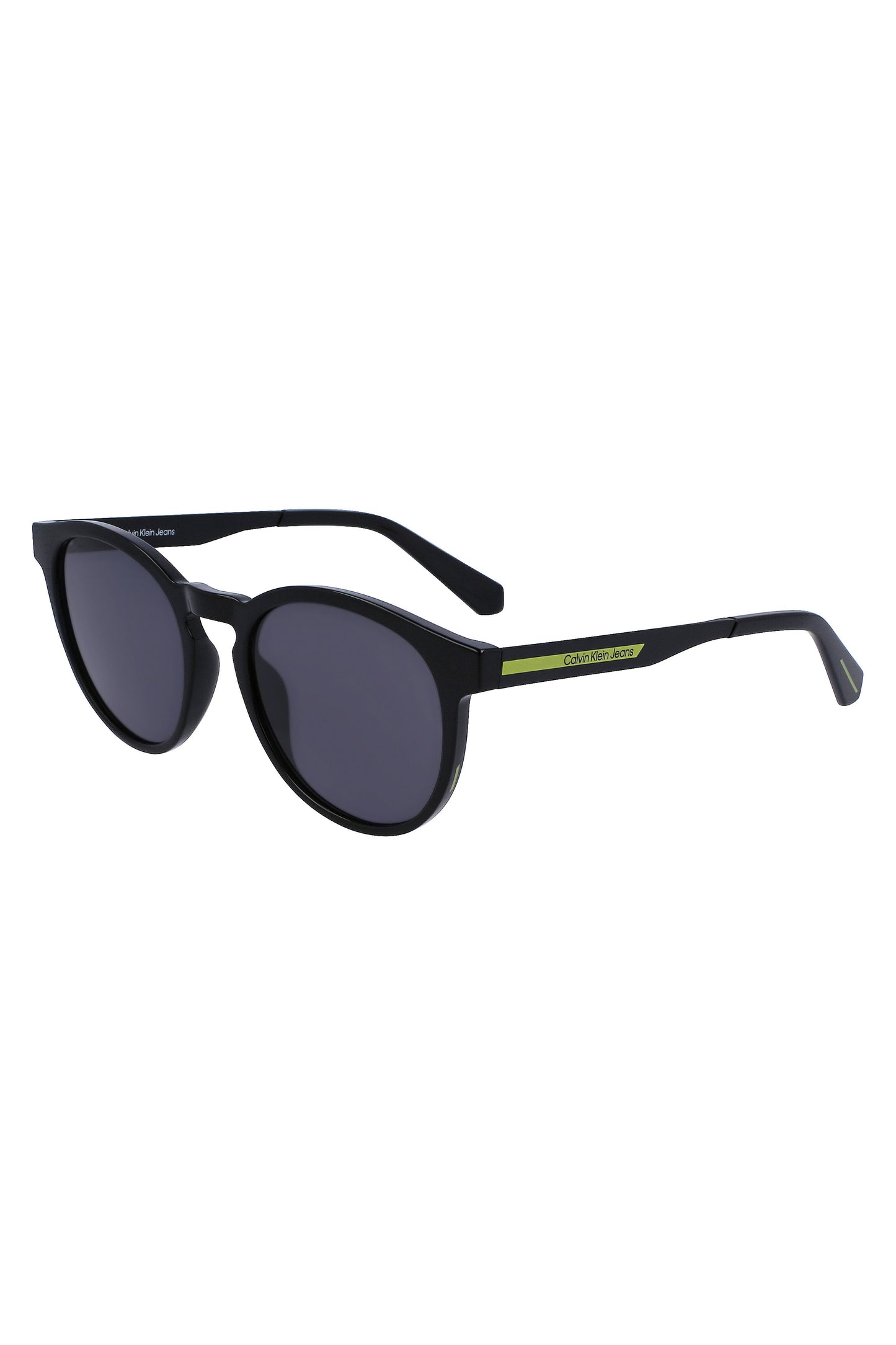CKJ22643S_NE001 – Trendige Herren-Sonnenbrille Schwarz mit Rundgläsern & Kontrastdetails – Größe: UNI – Farbe: Nero