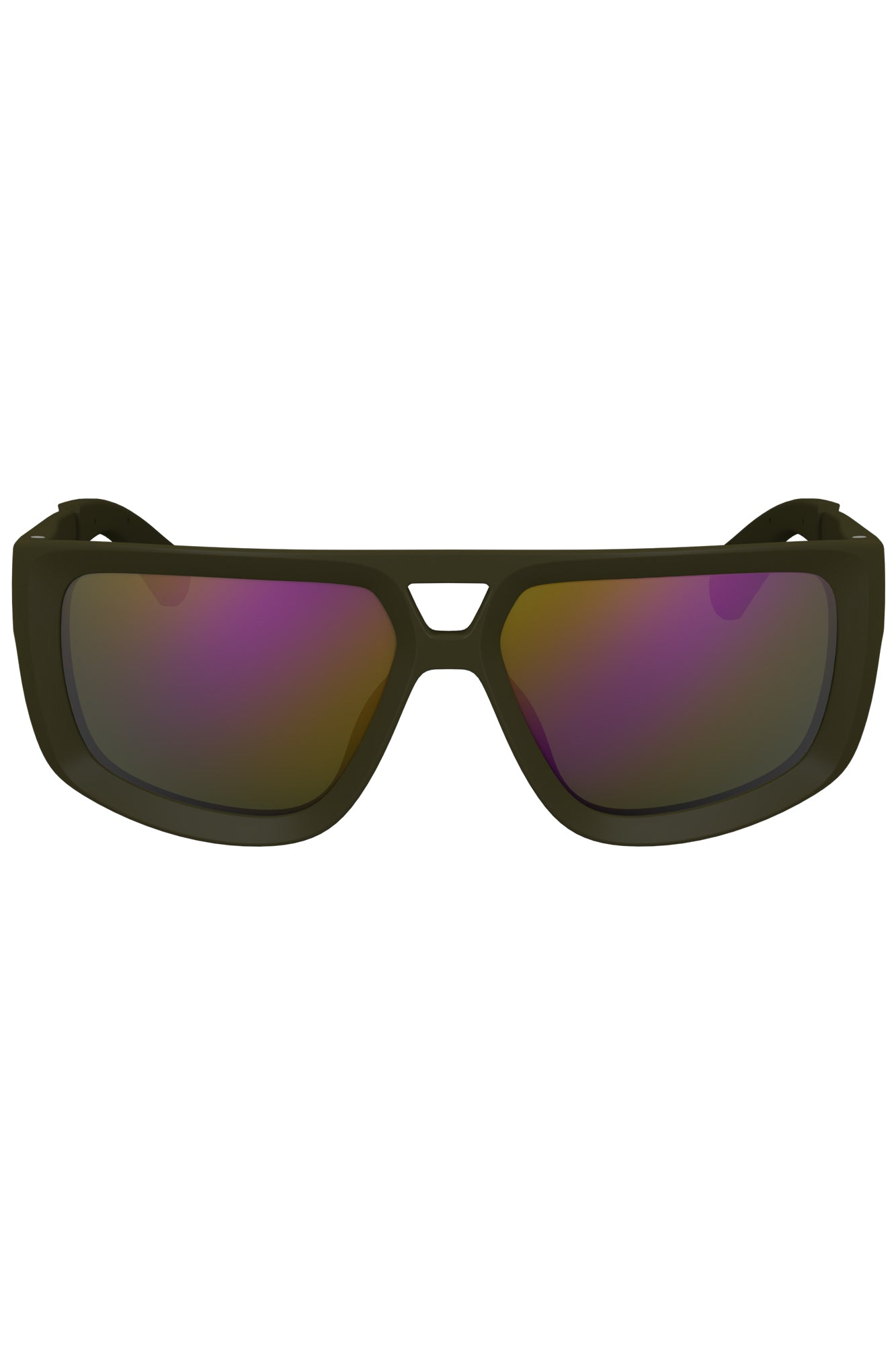 CKJ24605S_VE309 – Herren-Sonnenbrille Grün: Quadratische Gläser, Kontrastdetails – Größe: UNI – Farbe: Verde